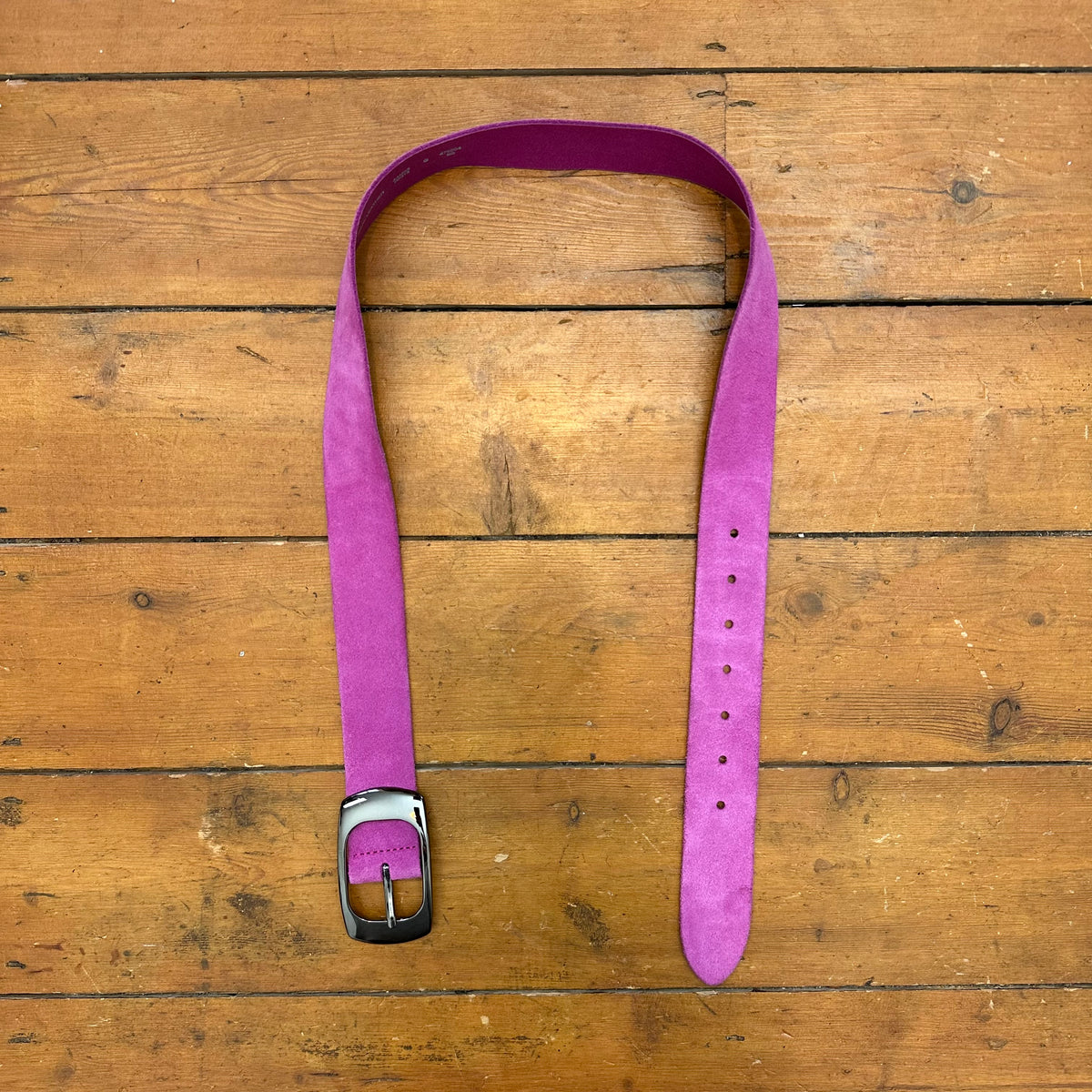 vintage 00s fuchsia purple leather belt