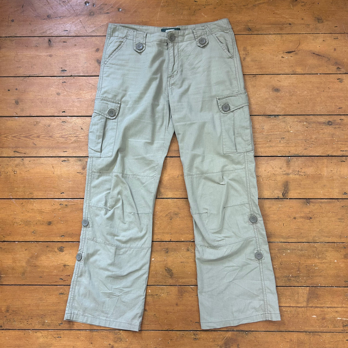 vintage 00s khaki green cargo trousers