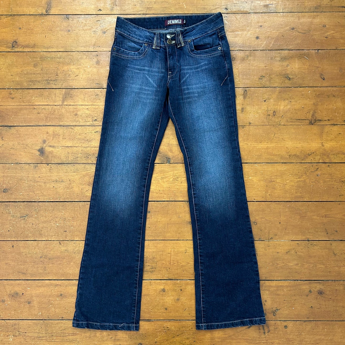 vintage 00s dark wash low rise denim jeans