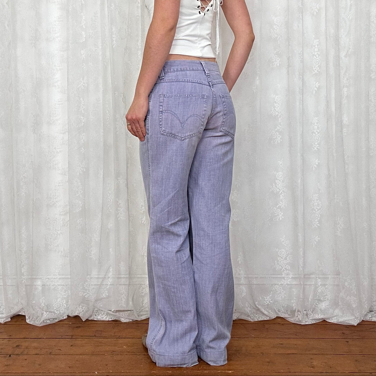 vintage 00s lilac washed baggy jeans