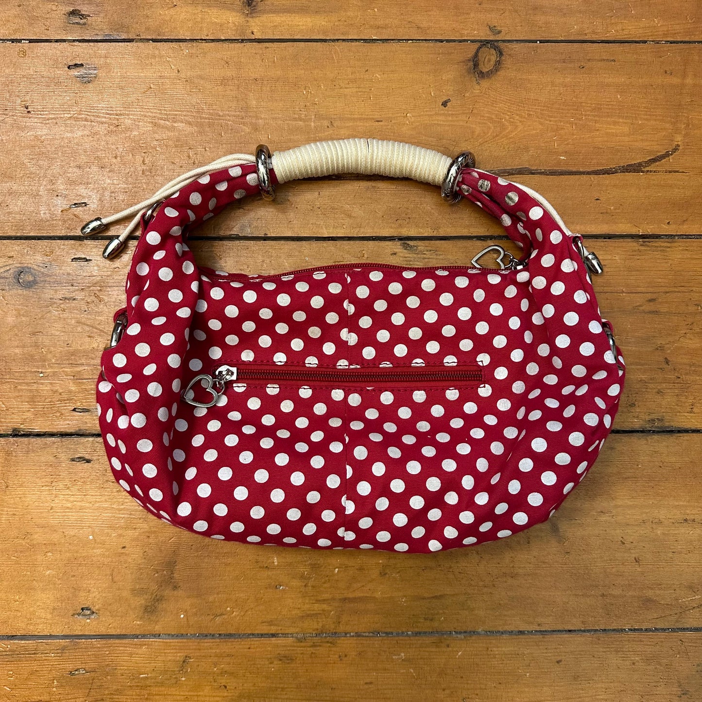 vintage 00s red polka dot mini bag
