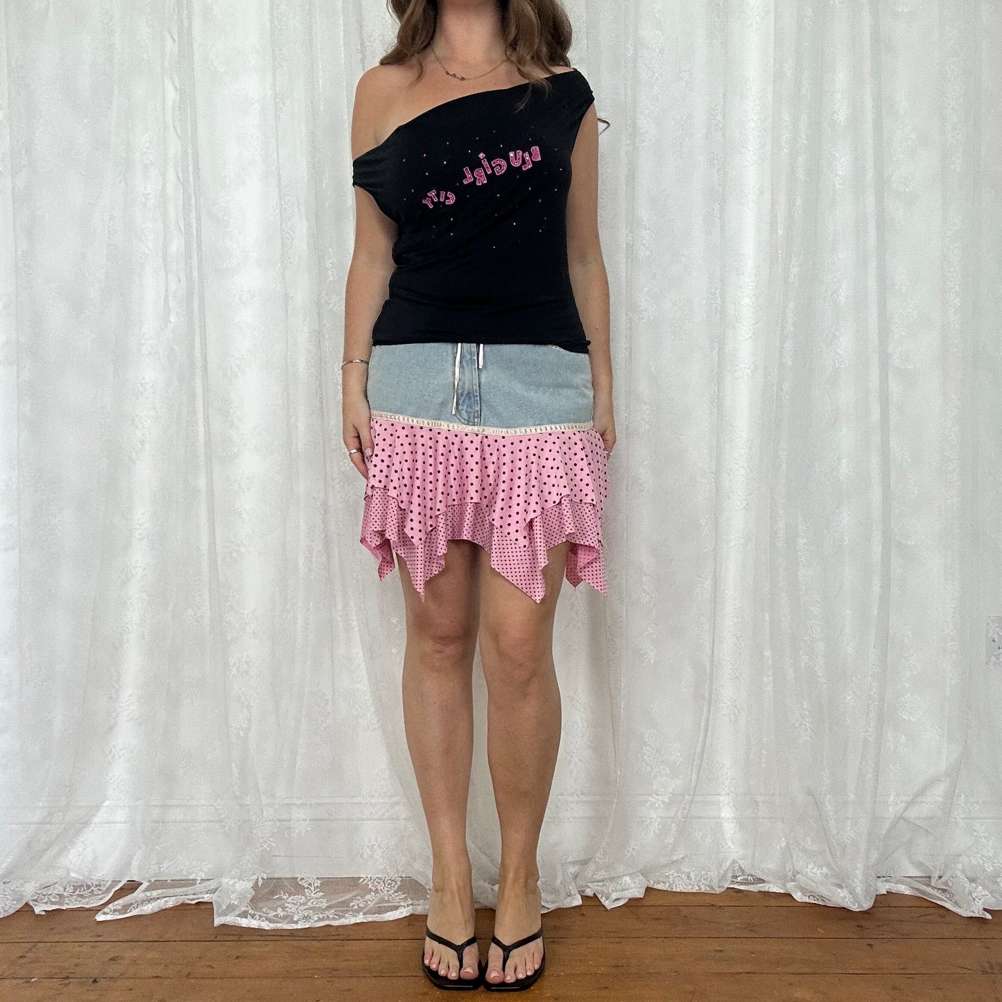 vintage 00s blumarine diamante cowl neck top