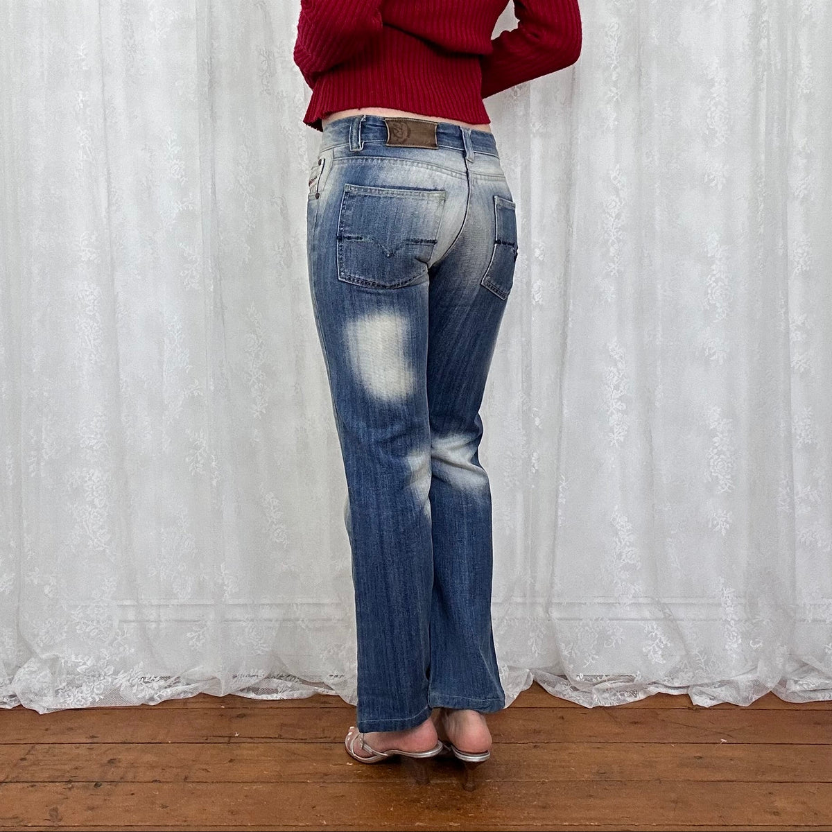 vintage 00s diesel low rise straight leg jeans