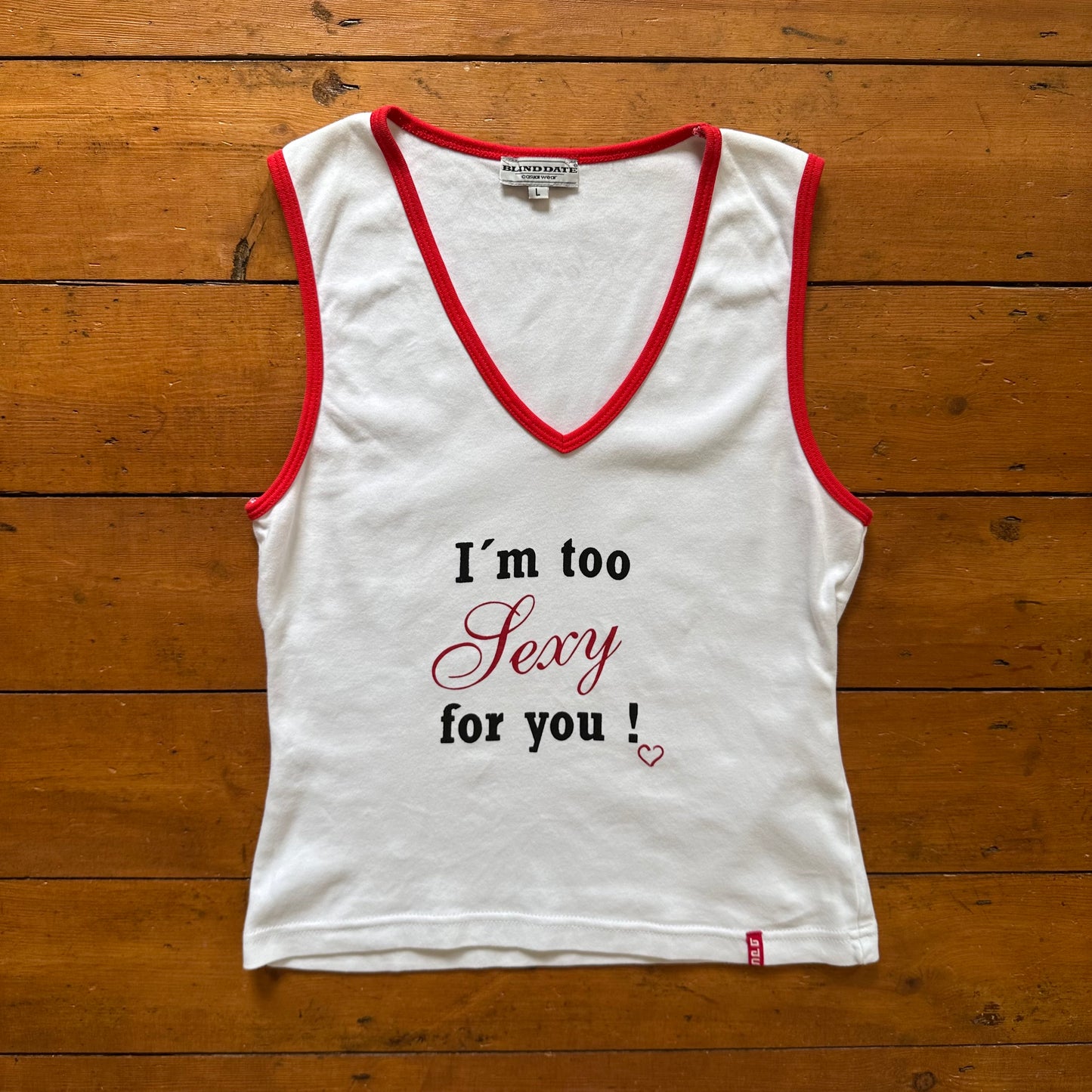 vintage 00s white graphic tank top