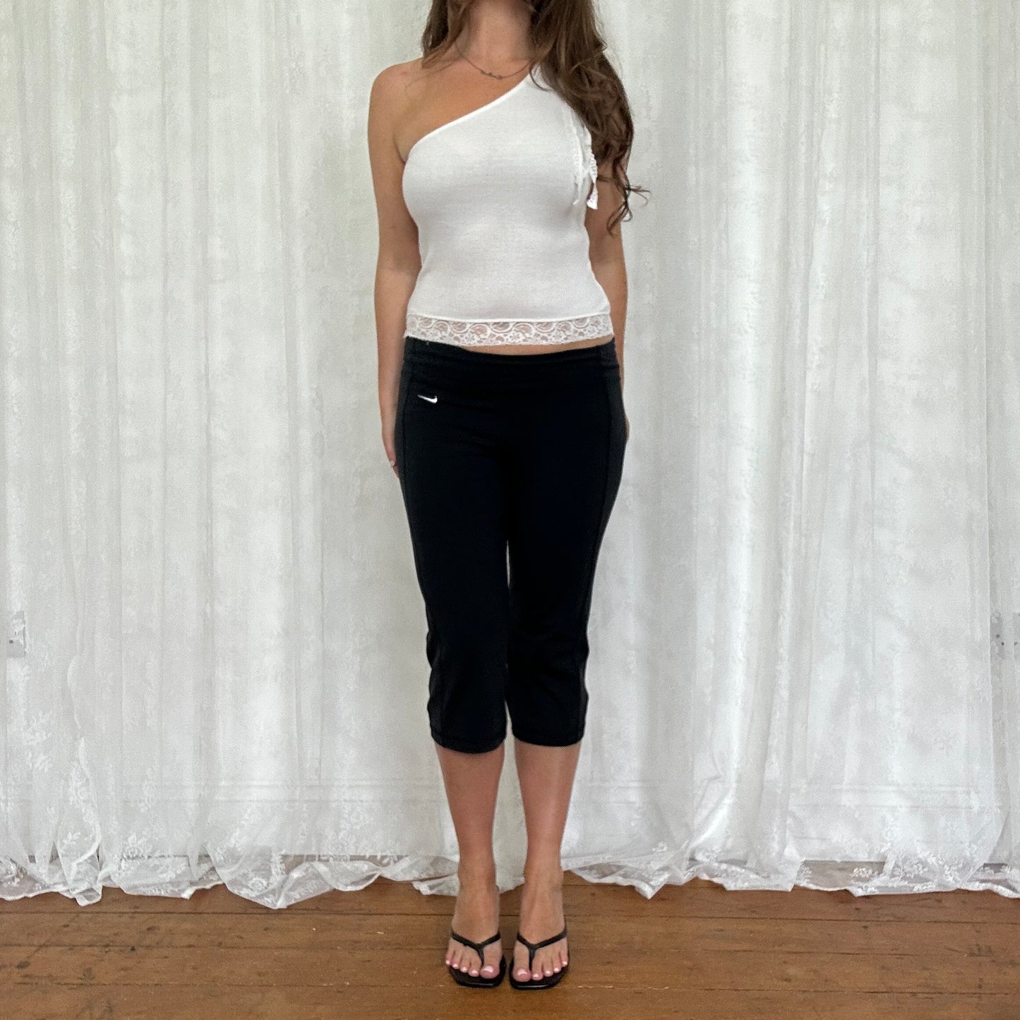 vintage 00s black nike capri pants