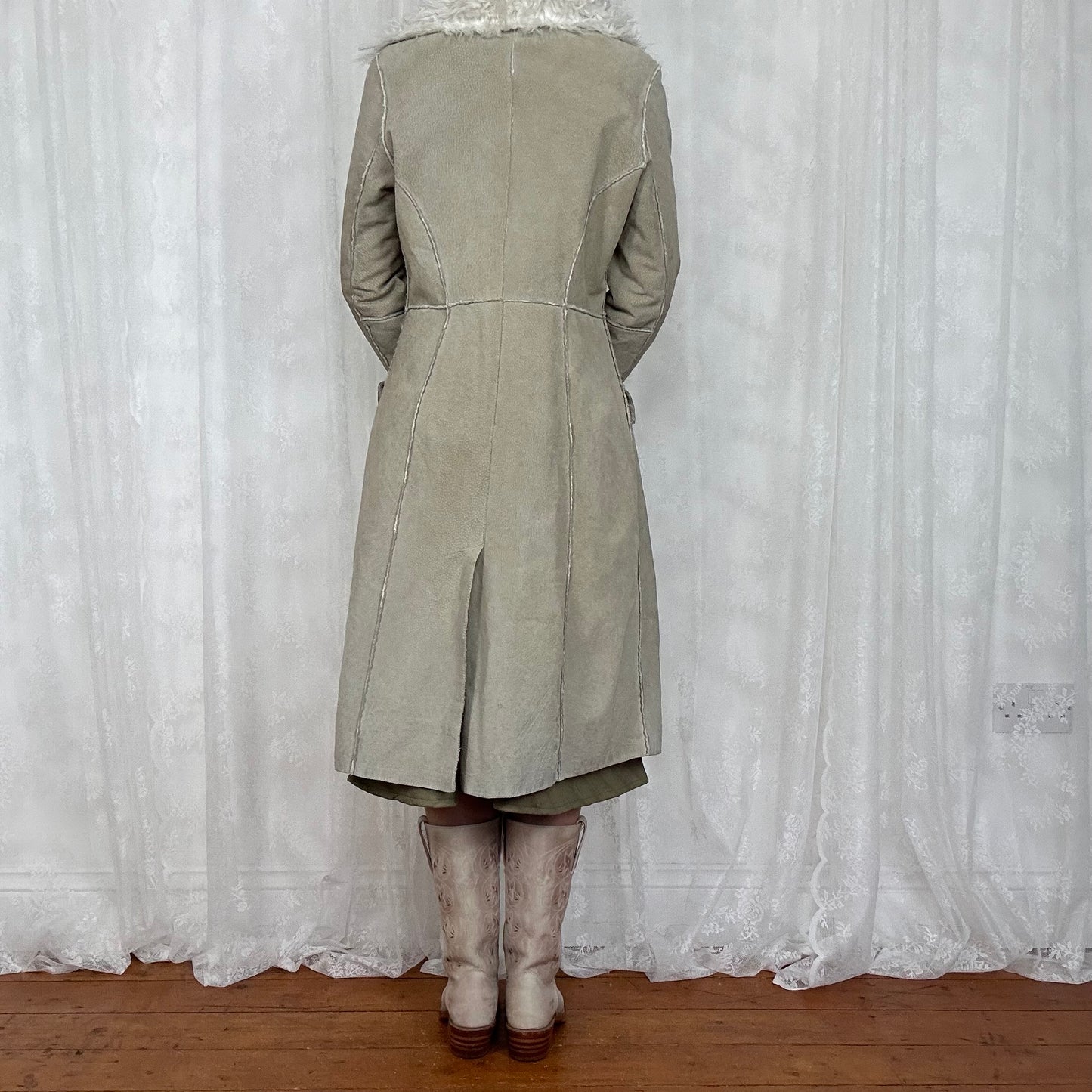 vintage 00s morgan de toi long afghan coat