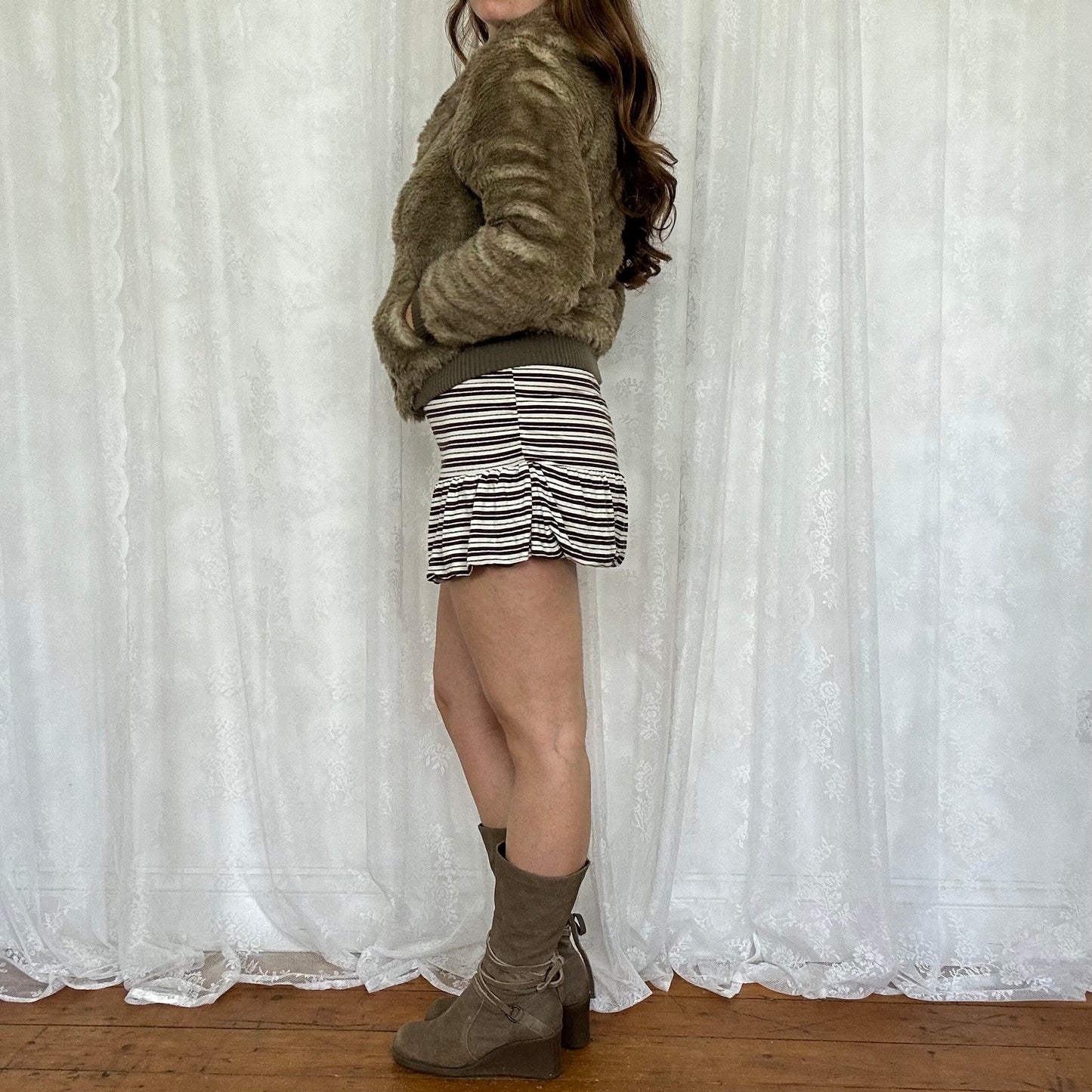 vintage 00s super soft faux fur jacket