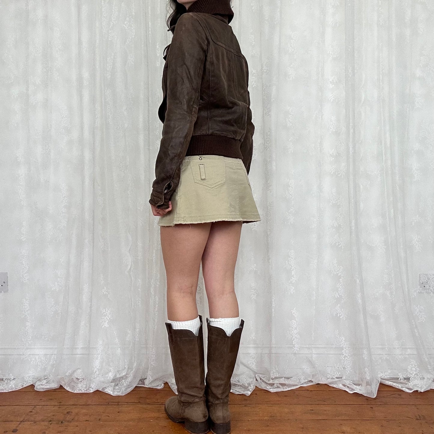 vintage 00s dark brown oversized leather jacket