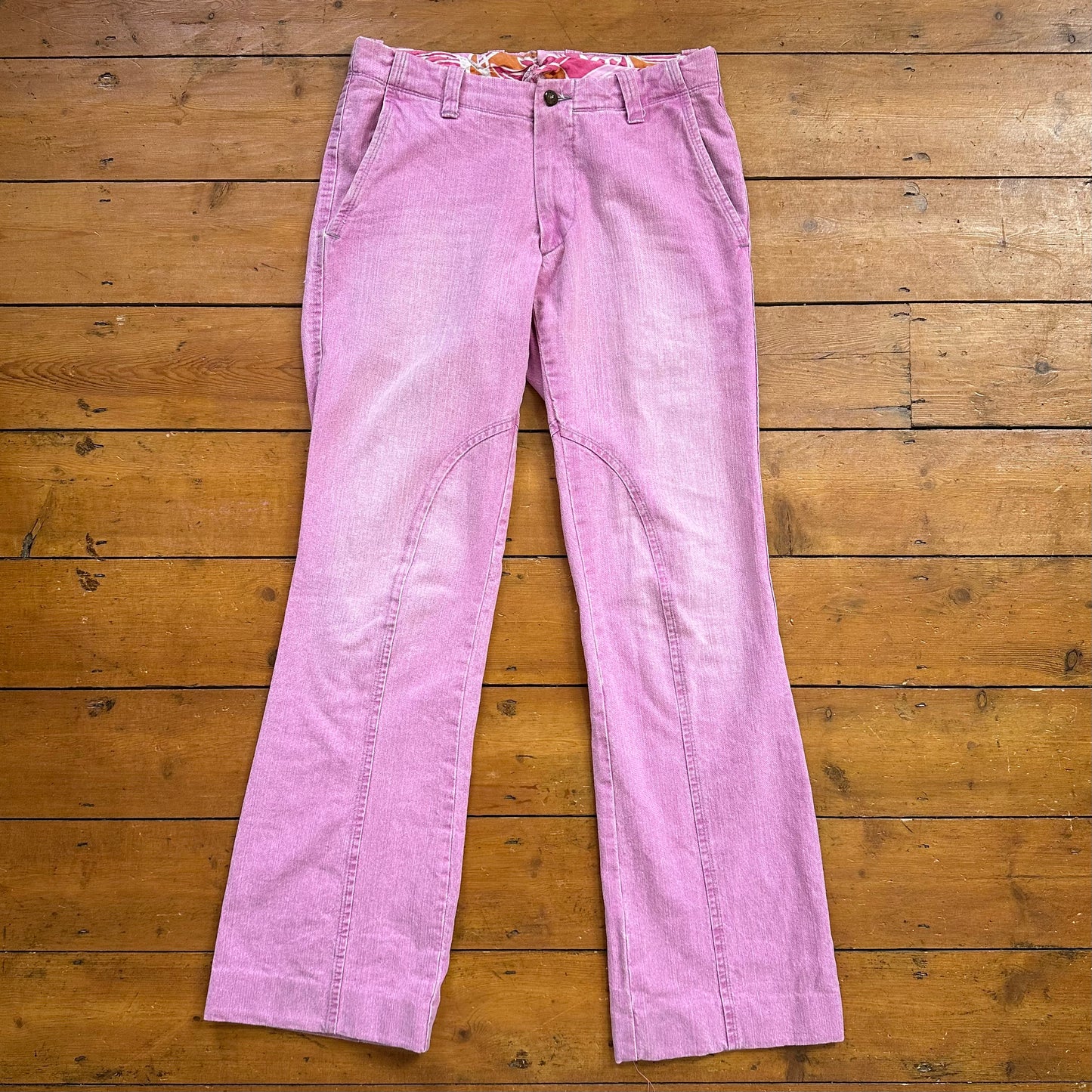 vintage 00s pink mid rise jeans