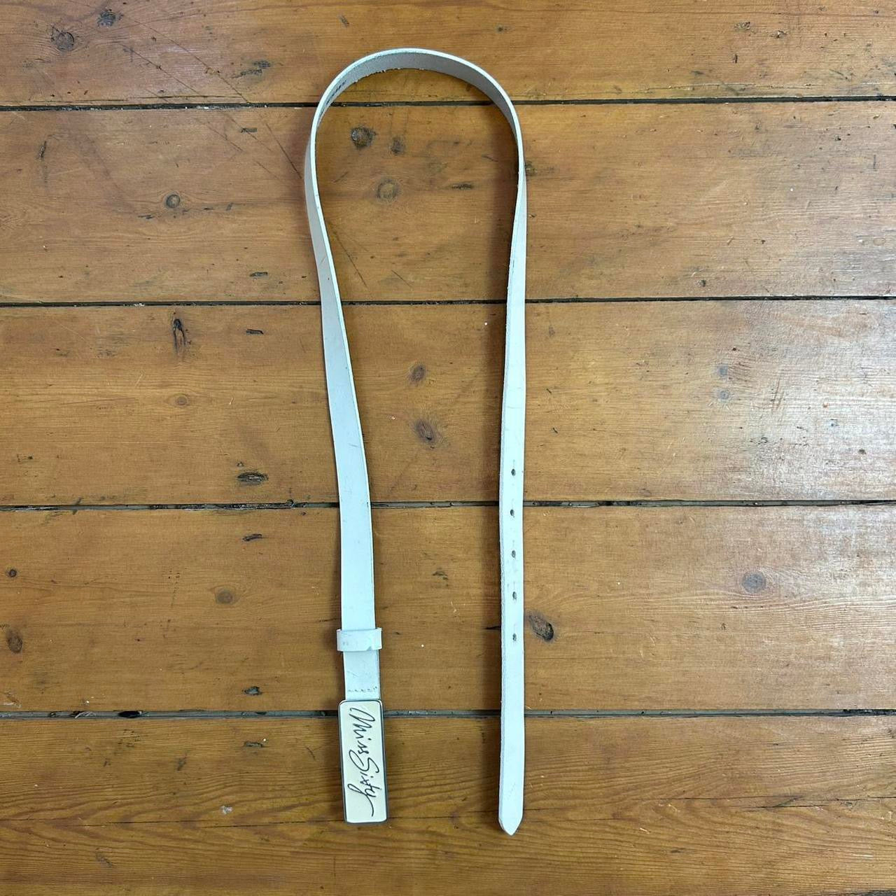 vintage 00s white miss sixty belt