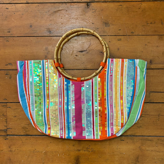 vintage 00s rainbow sequin bag