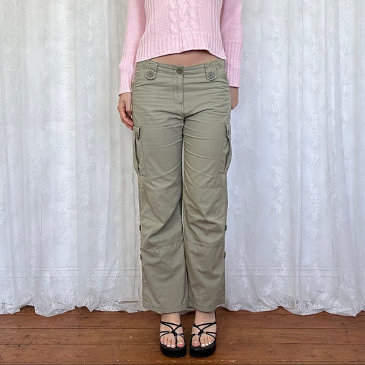 vintage 00s khaki green cargo trousers