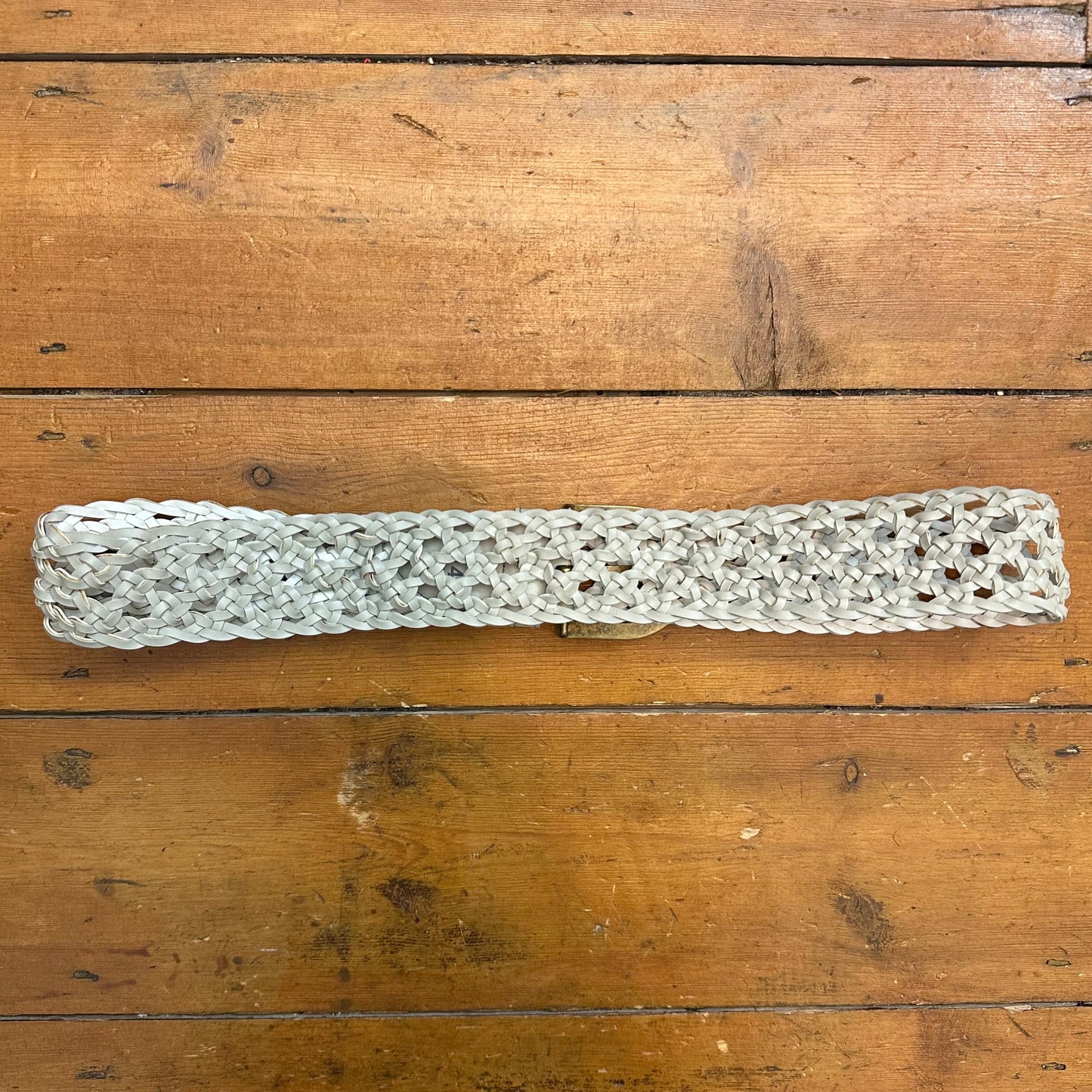 vintage 00s grey braided belt