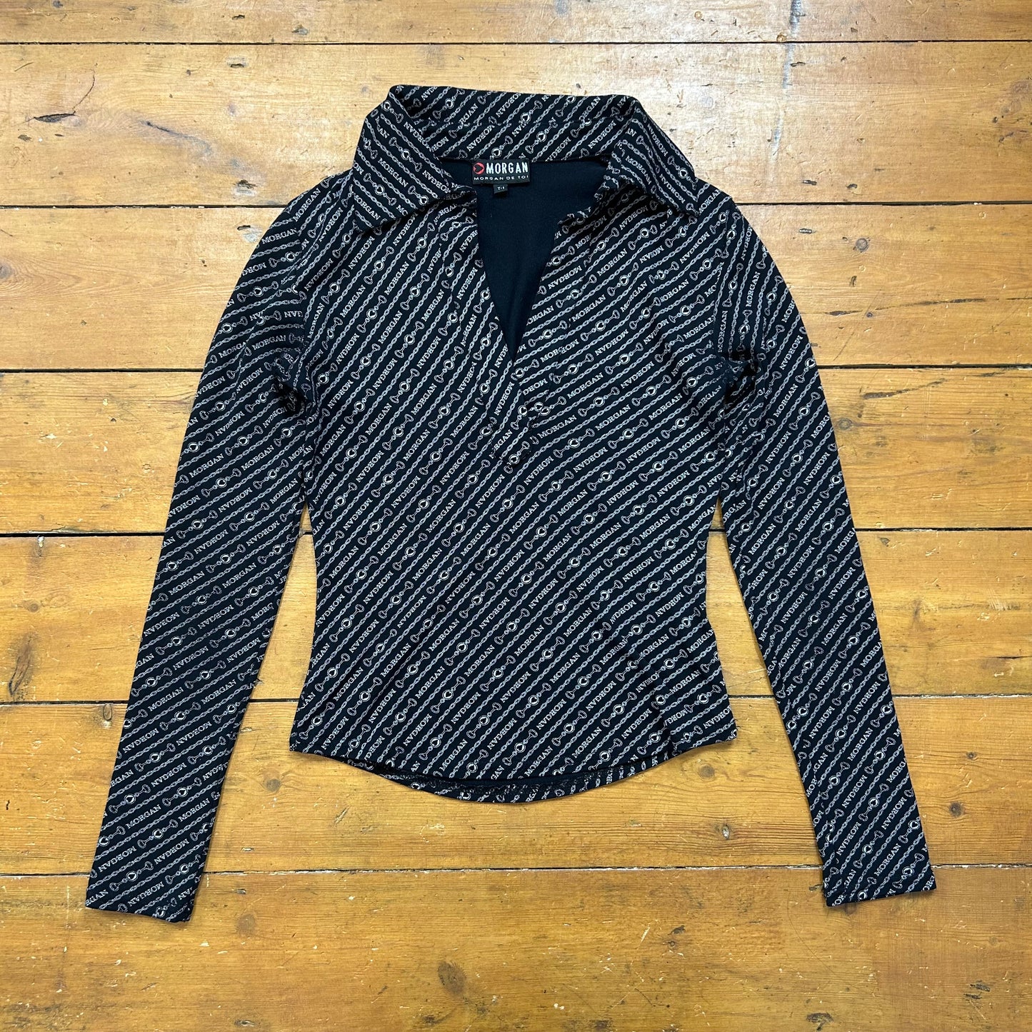 vintage 00s morgan de toi monogram long sleeve top