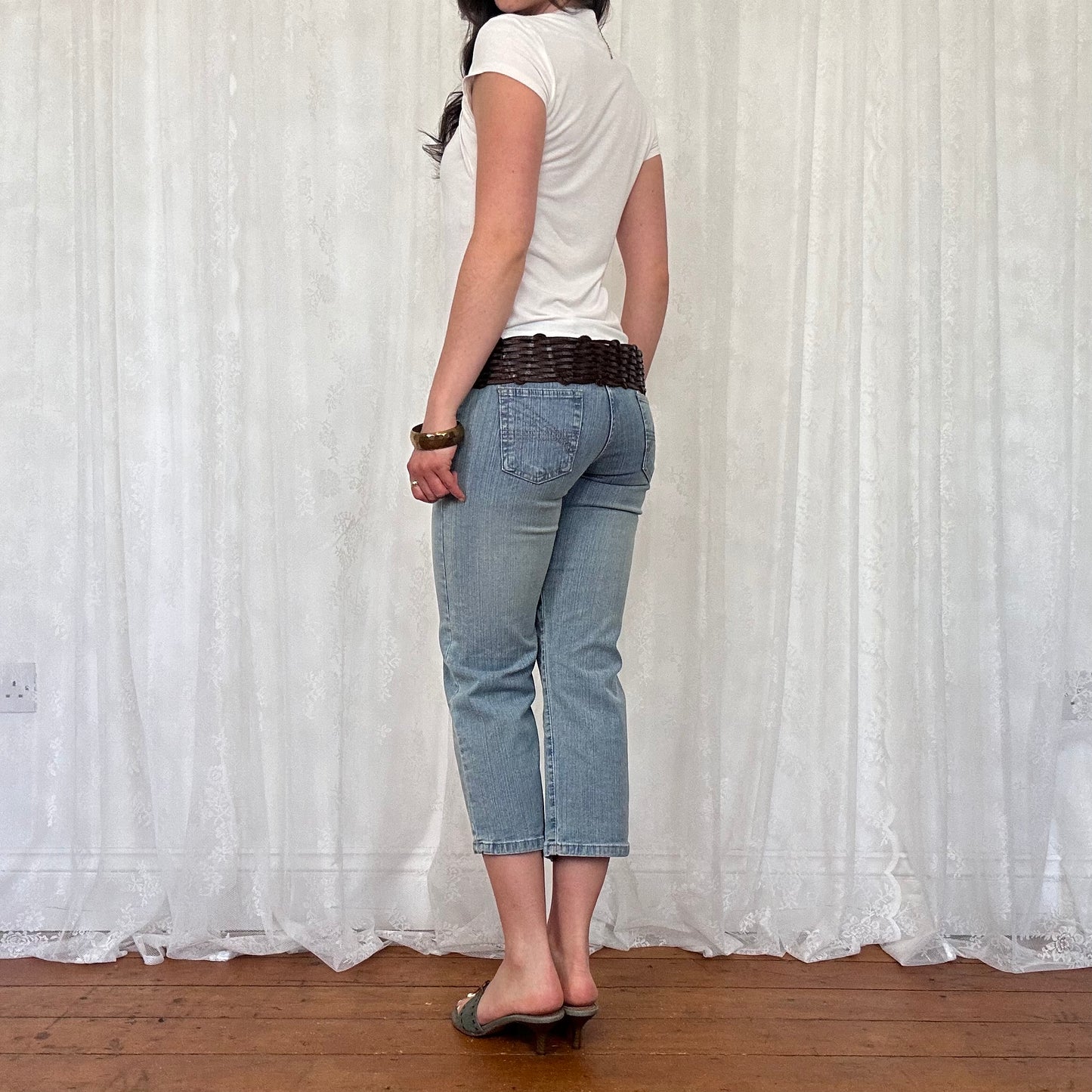 vintage 00s white shrug top