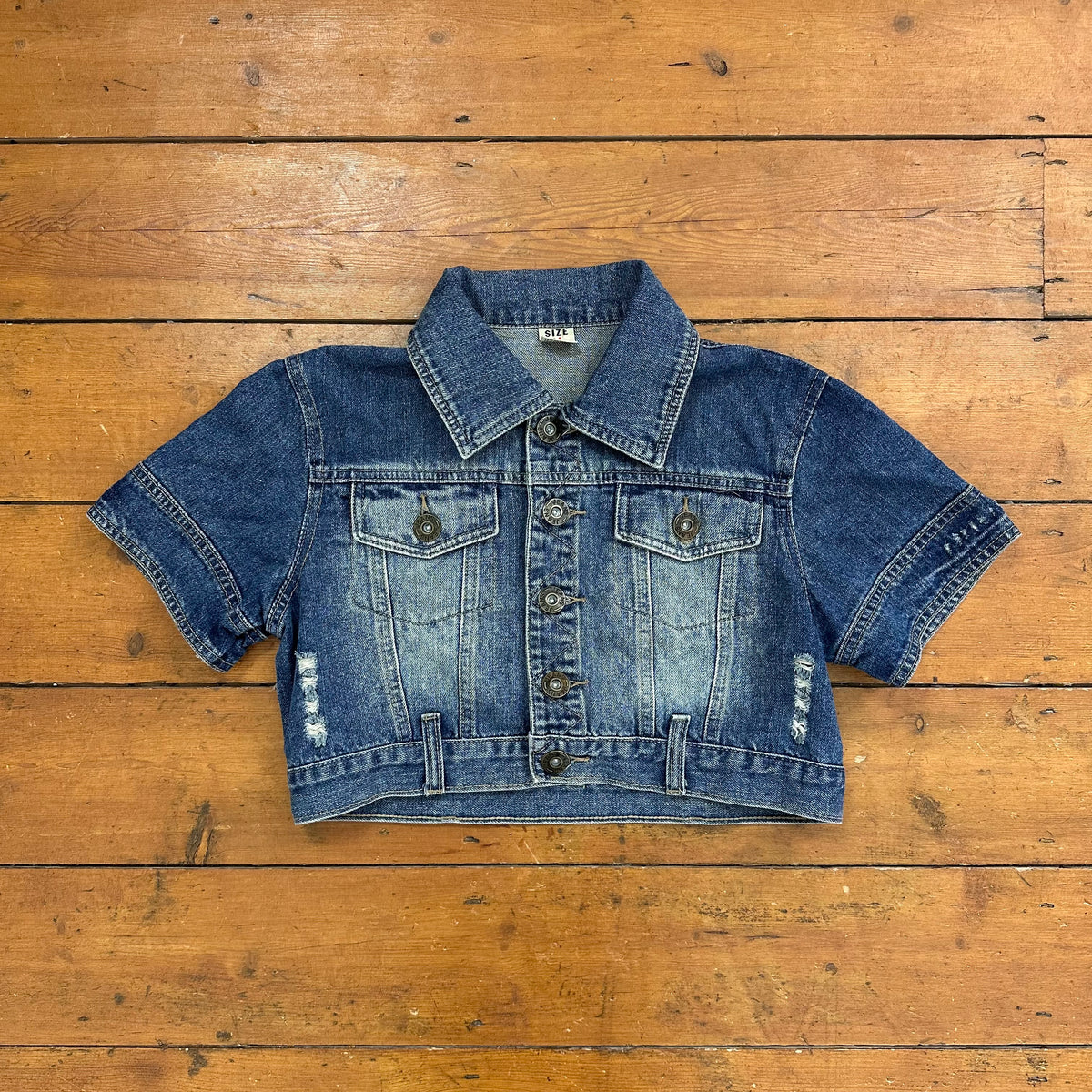 vintage 00s denim cropped bolero