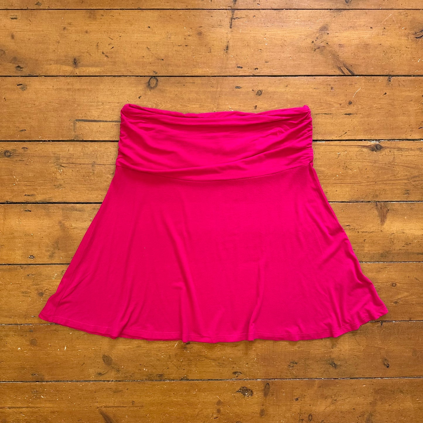 vintage 00s hot pink knee length skirt