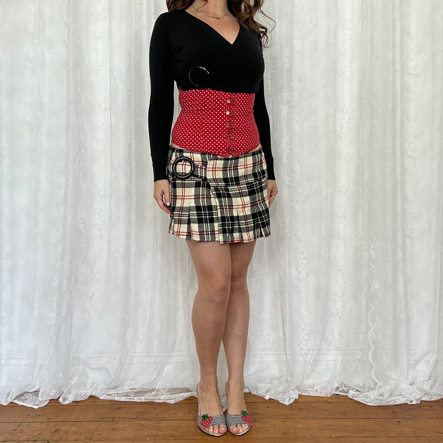 vintage 00s black cropped cardigan