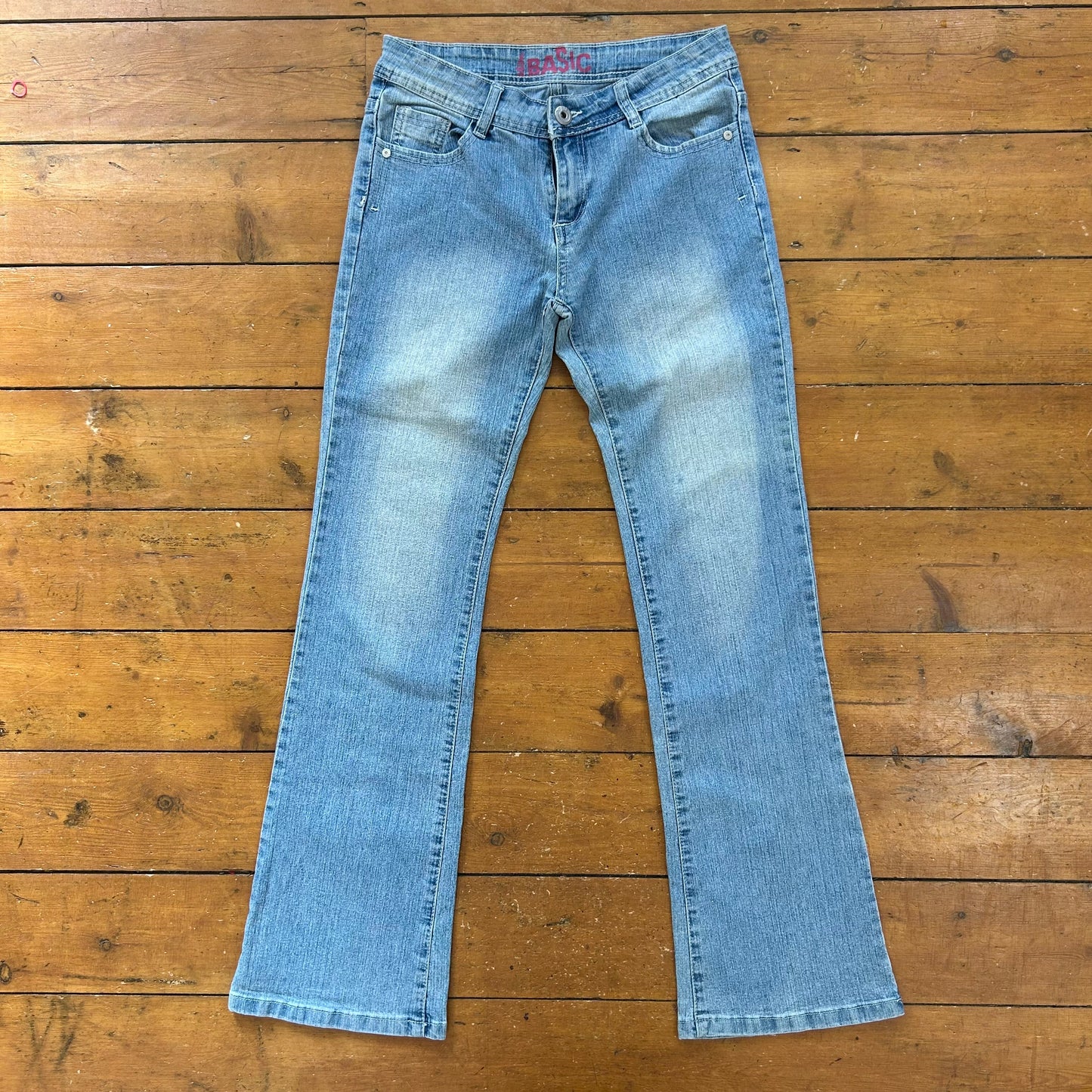 vintage 00s light wash bootleg denim jeans
