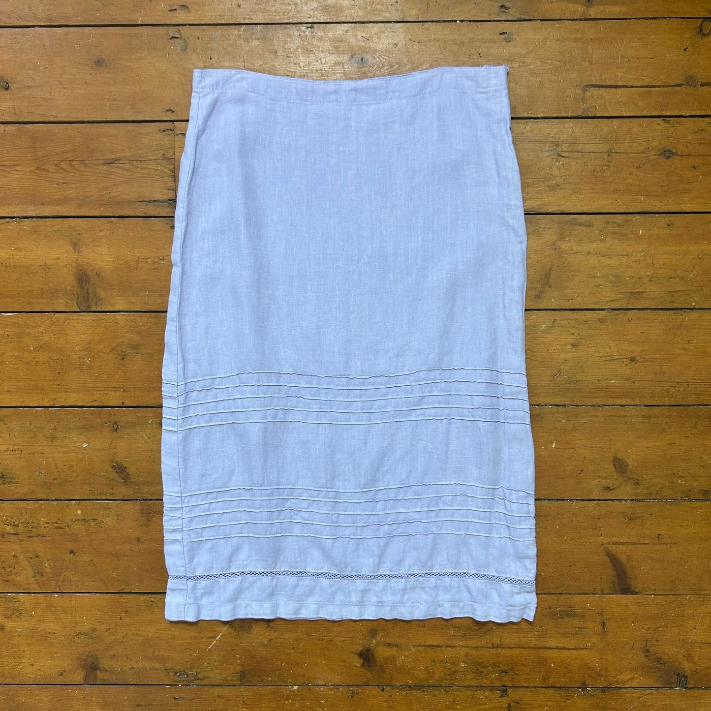 vintage 00s lilac linen midi skirt