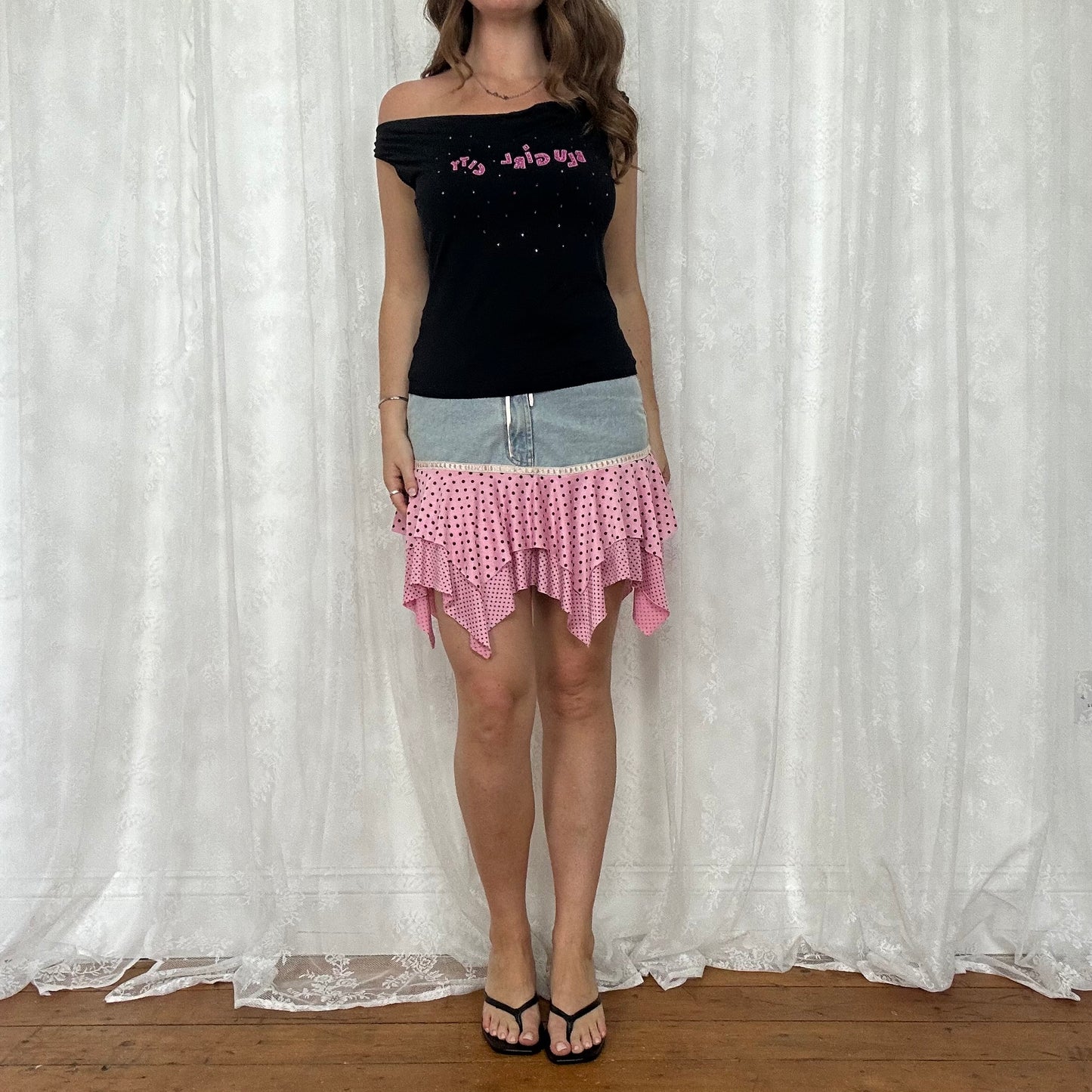 vintage 00s blumarine diamante cowl neck top