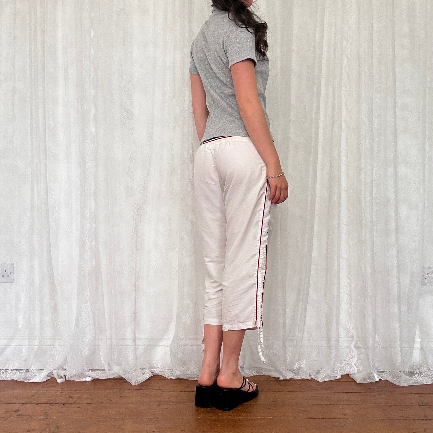 vintage 00s grey ribbed zip up jumper top