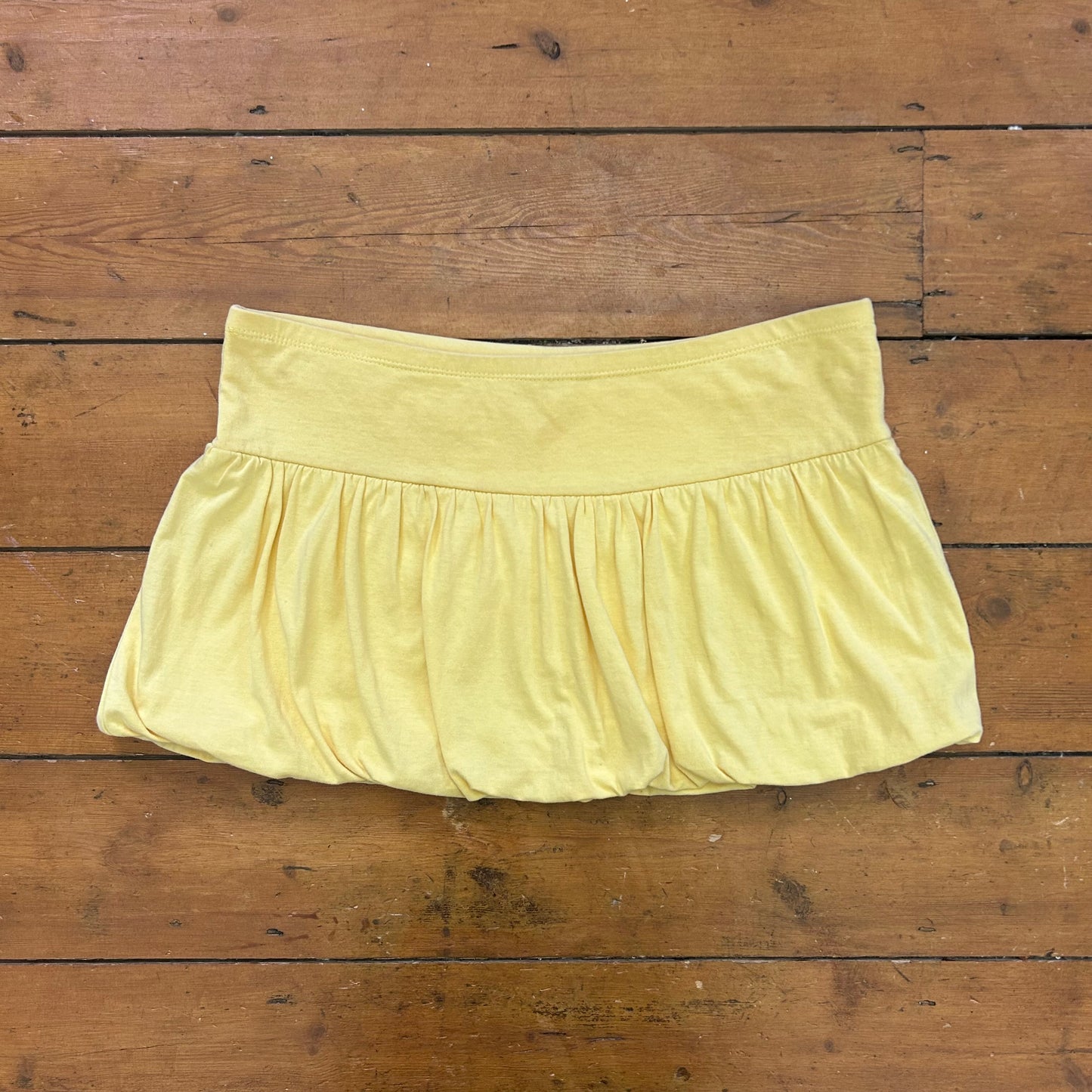 vintage 00s yellow puffball mini skirt