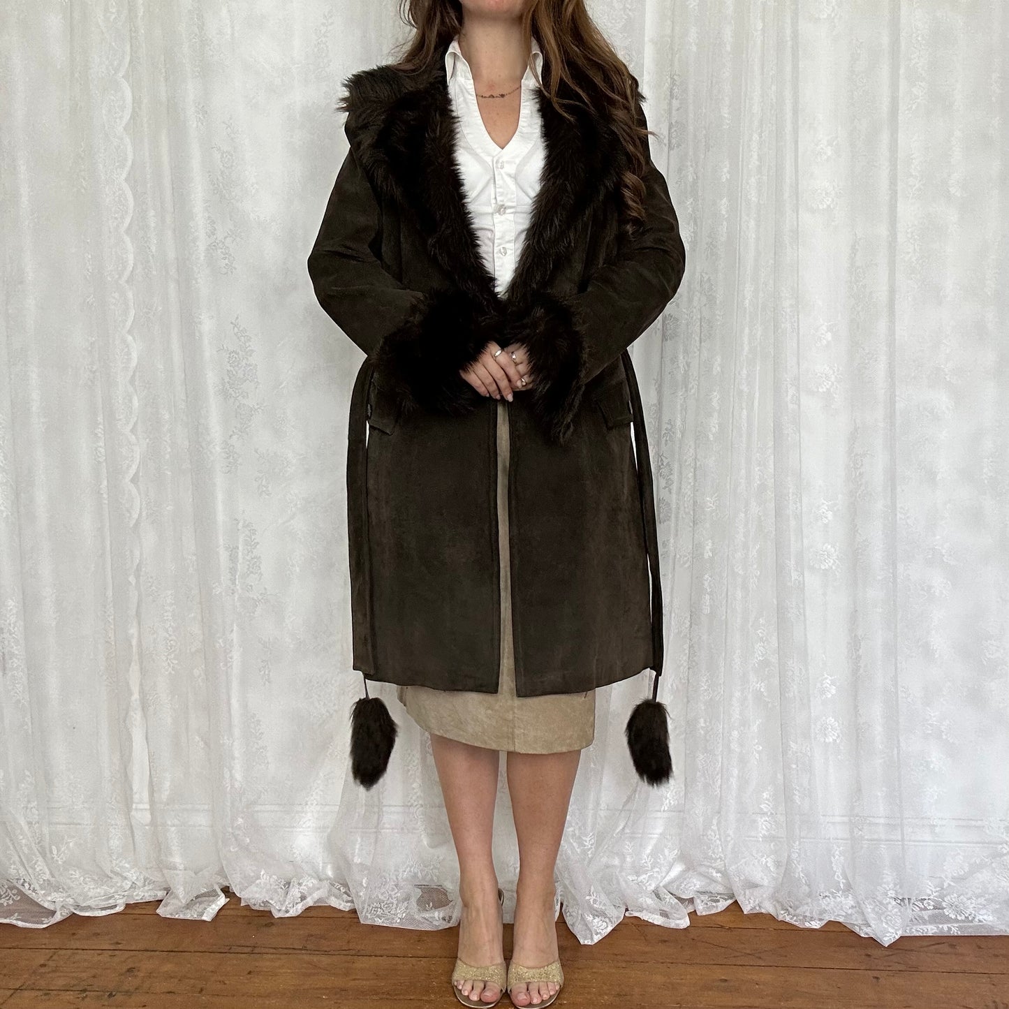 vintage 00s Morgan De Toi brown Afghan coat