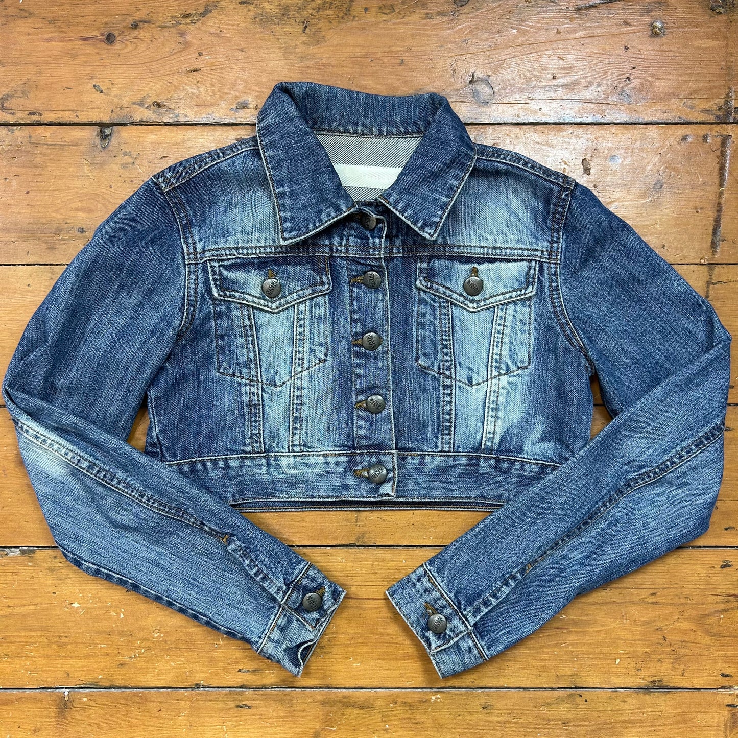 vintage 00s cropped denim bolero / jacket