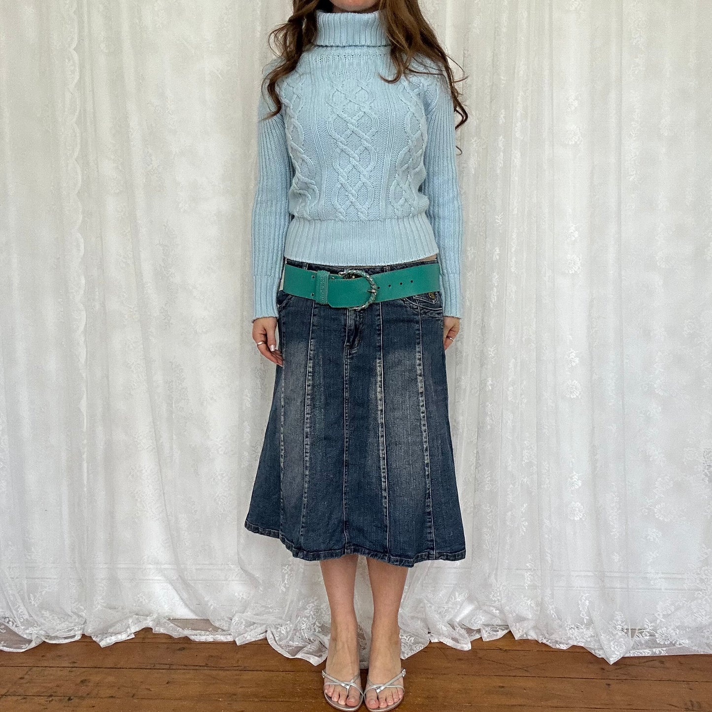 vintage 00s baby blue knitted jumper