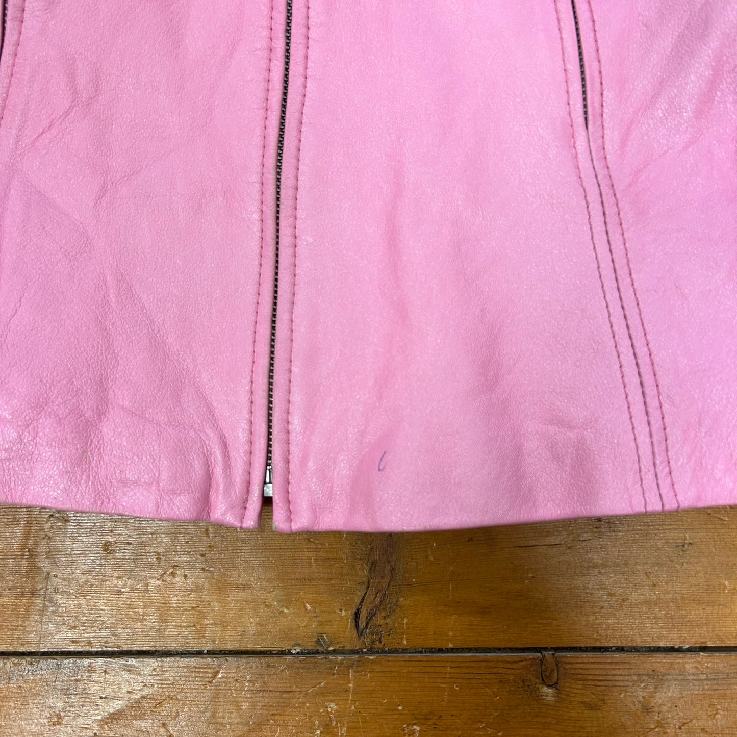 vintage 00s pink leather jacket