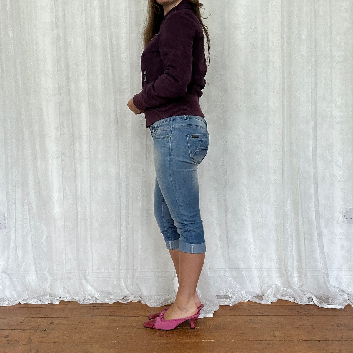 vintage 00s purple bomber jacket