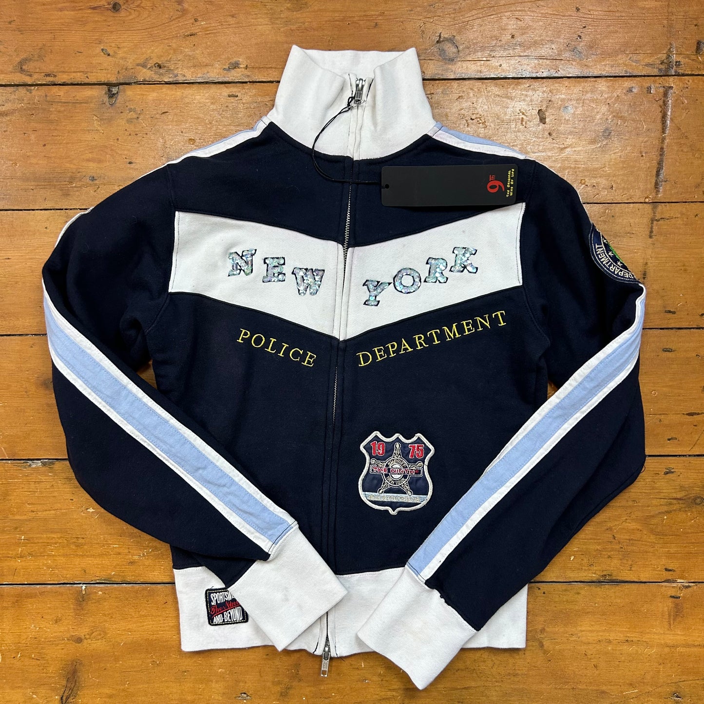 vintage 00s NYPD logo zip up jumper
