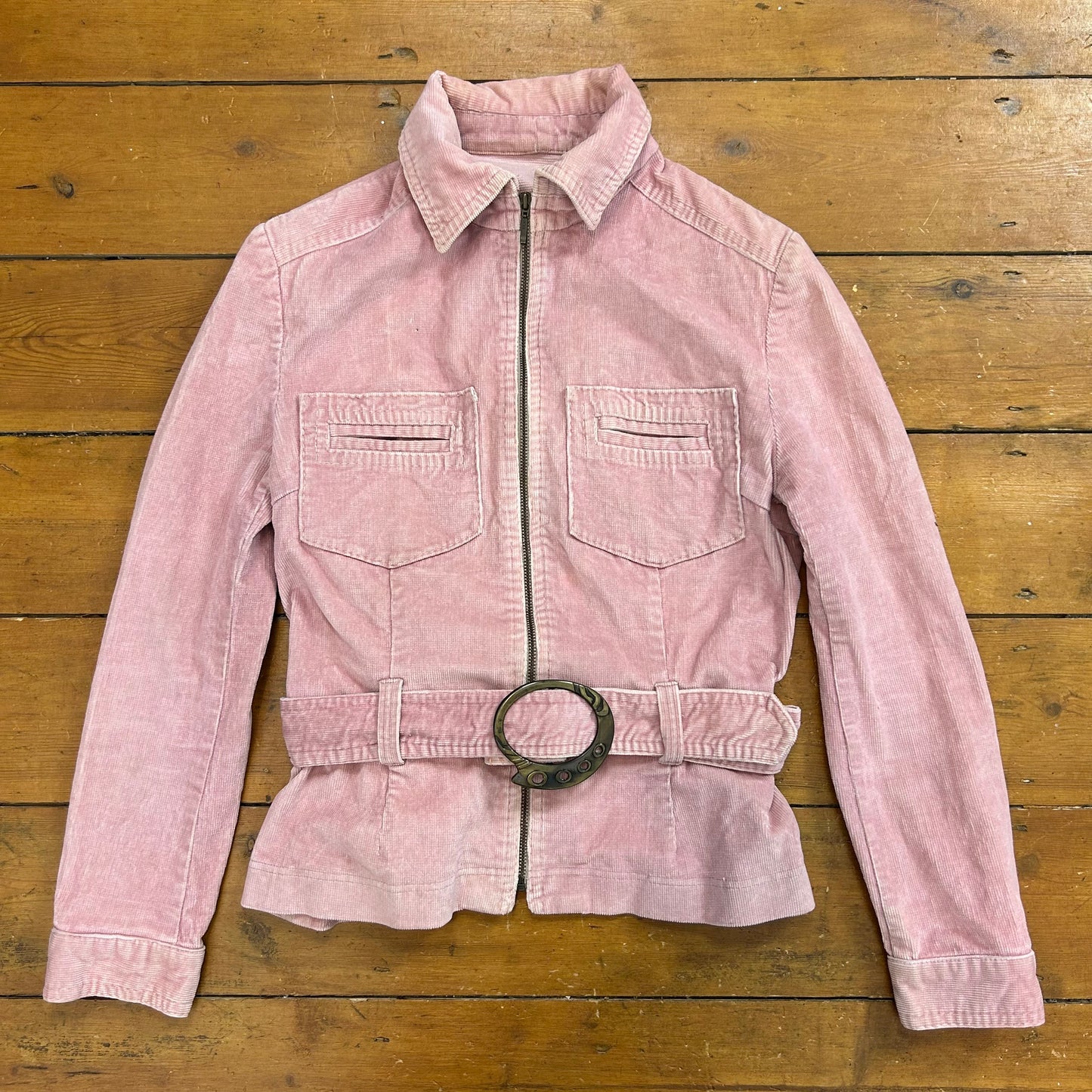 vintage 00s baby pink fitted jacket