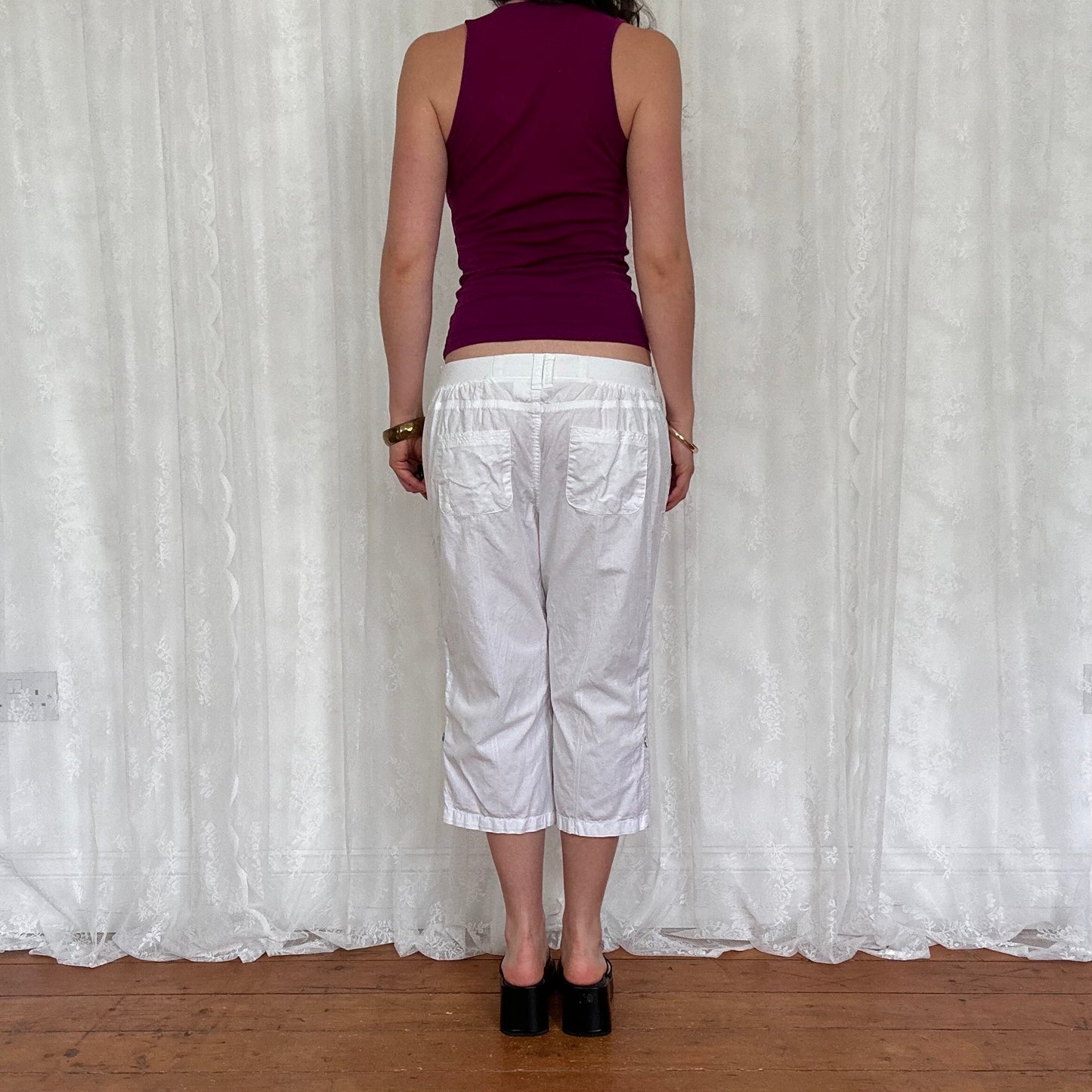 vintage 00s purple fitted adidas vest top