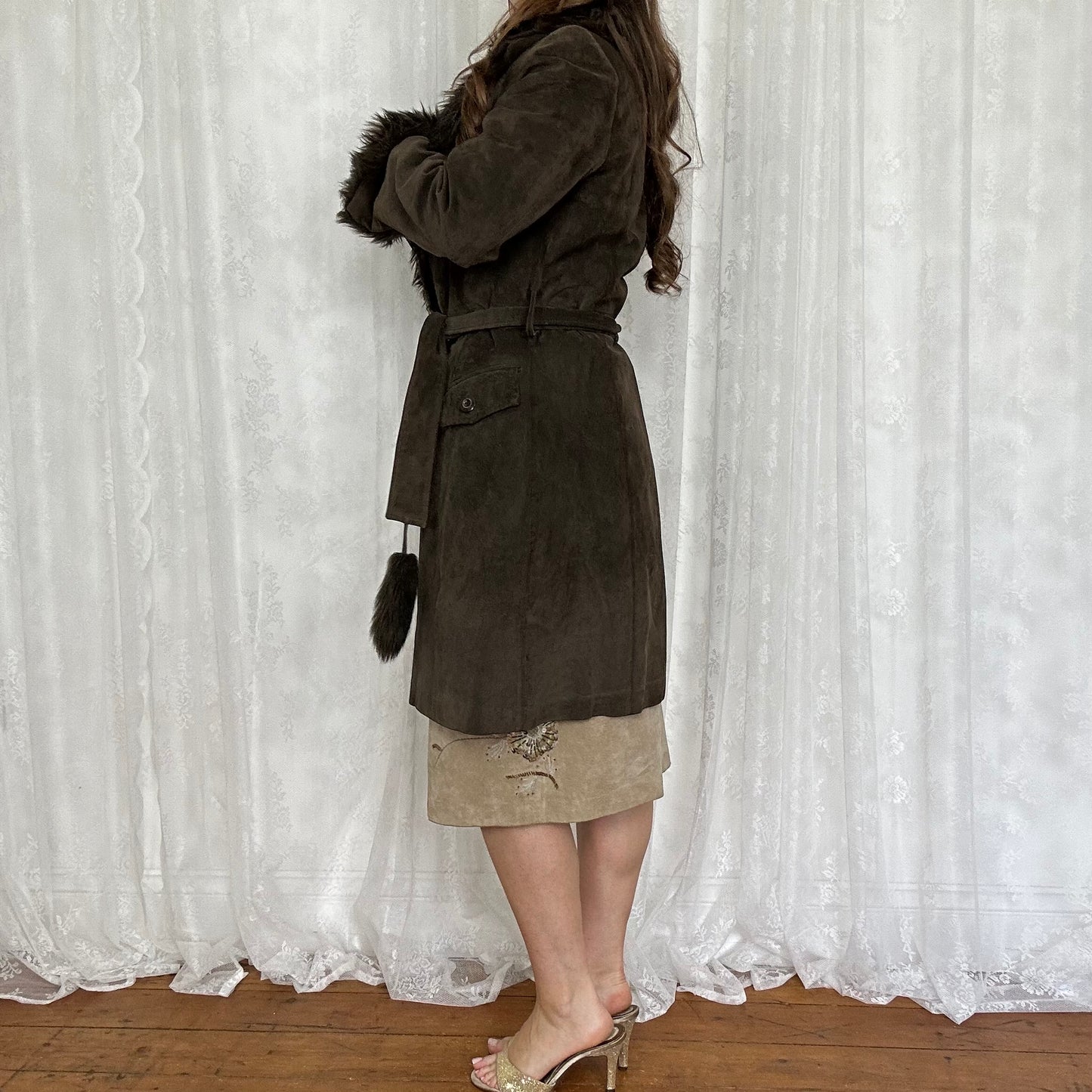 vintage 00s Morgan De Toi brown Afghan coat