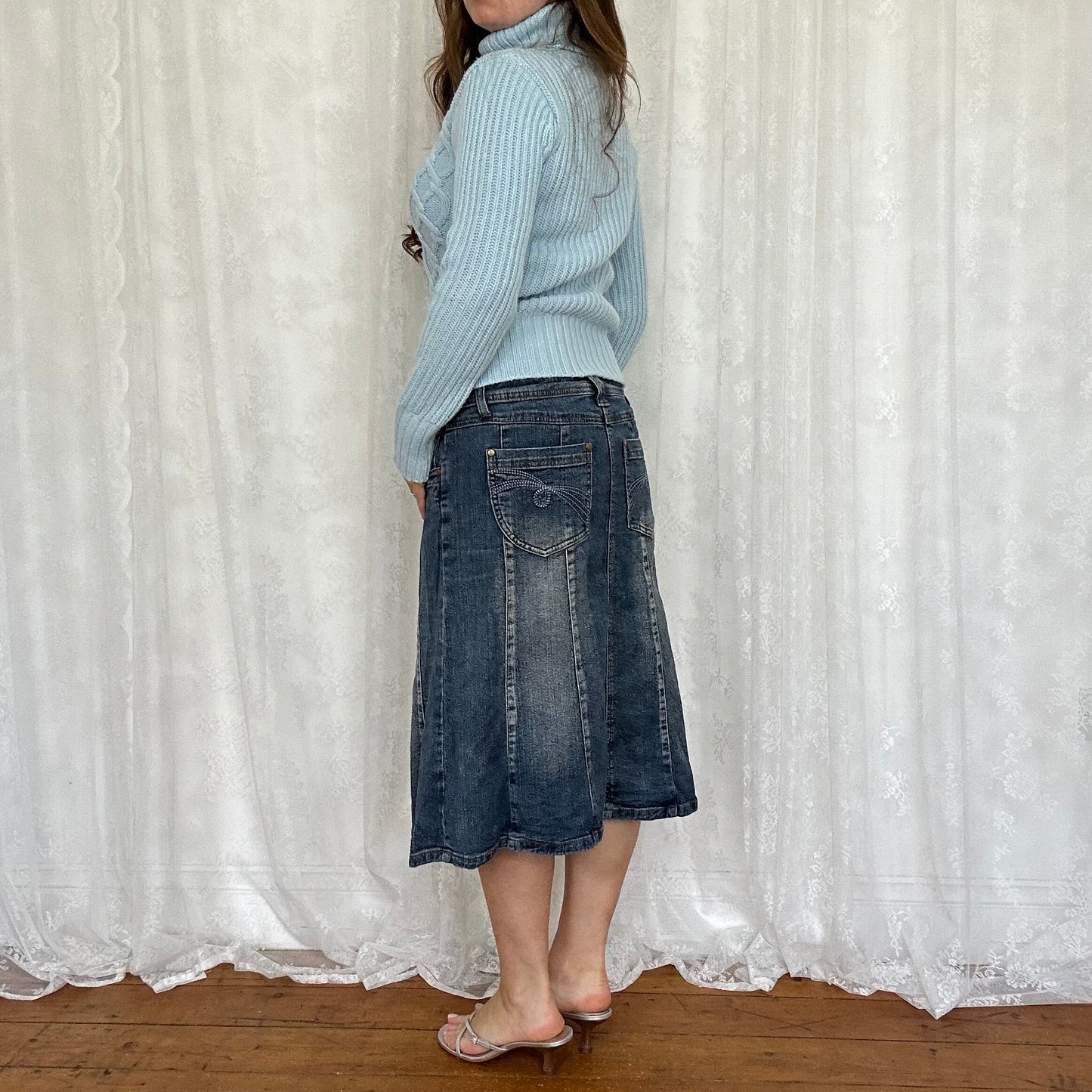 vintage 00s baby blue knitted jumper