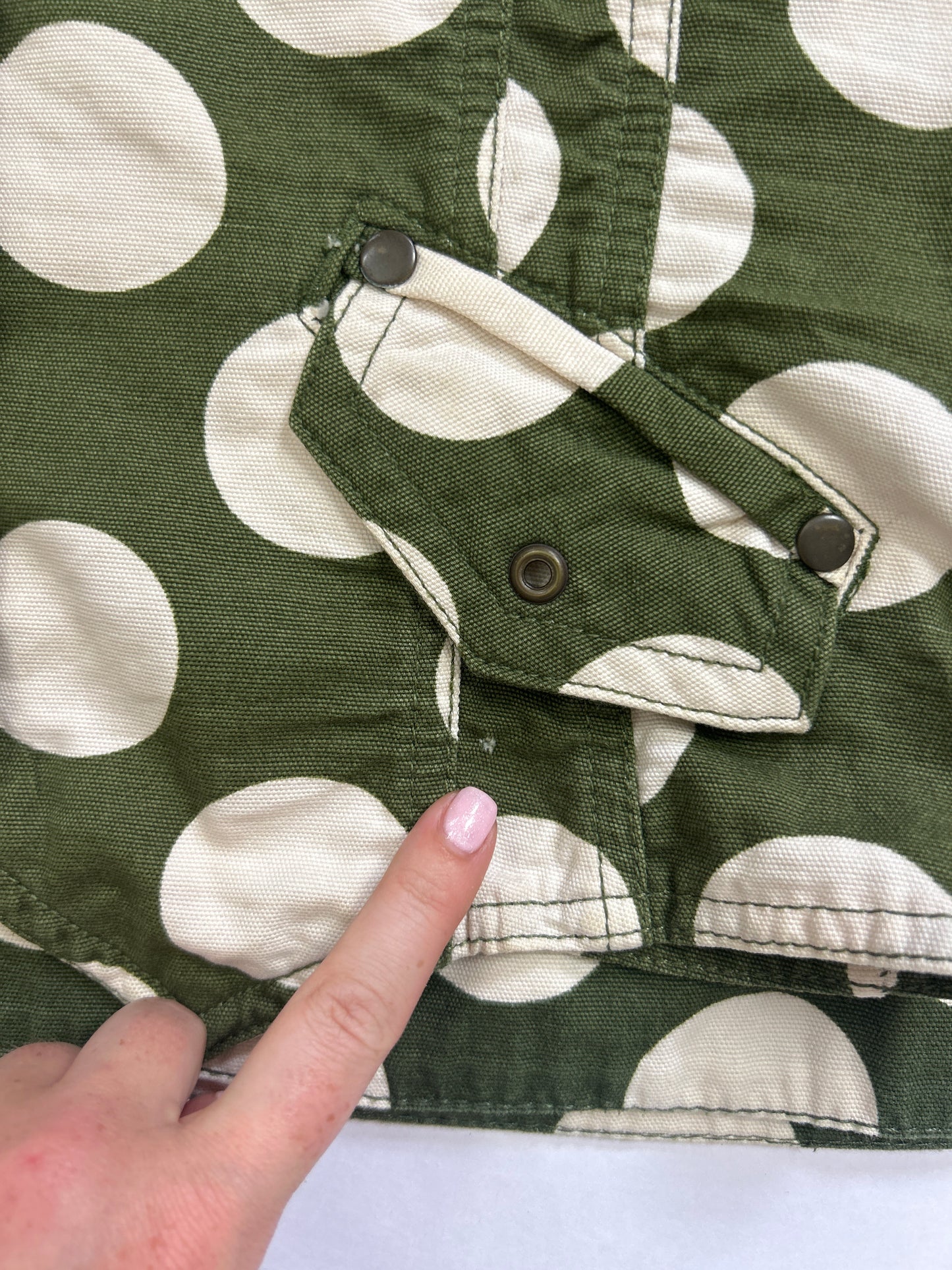 vintage 00s green polka dot co ord