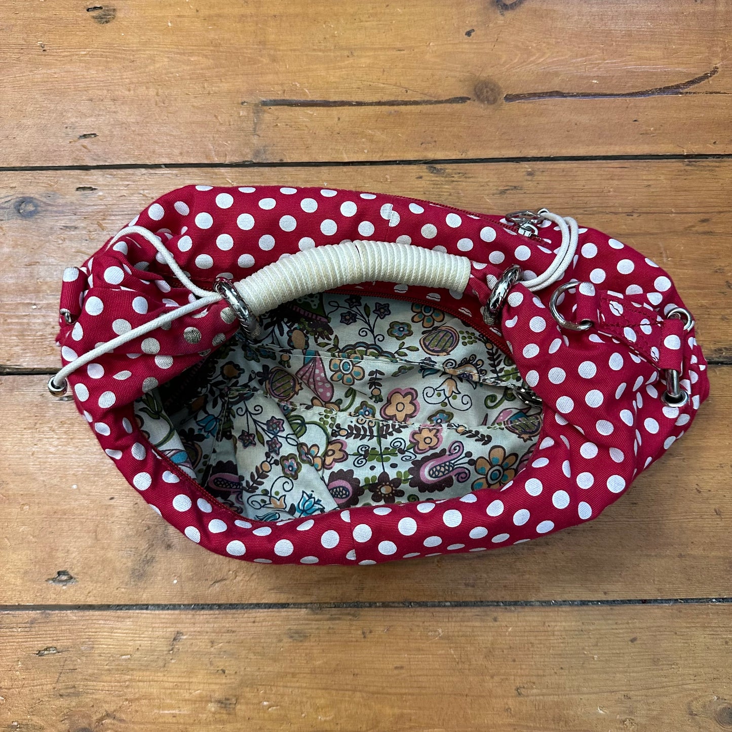 vintage 00s red polka dot mini bag