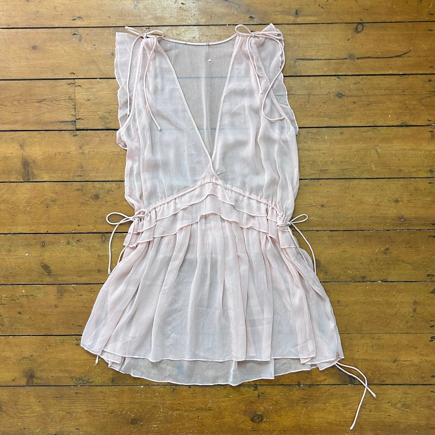 vintage 00s pink sheer fairy dress