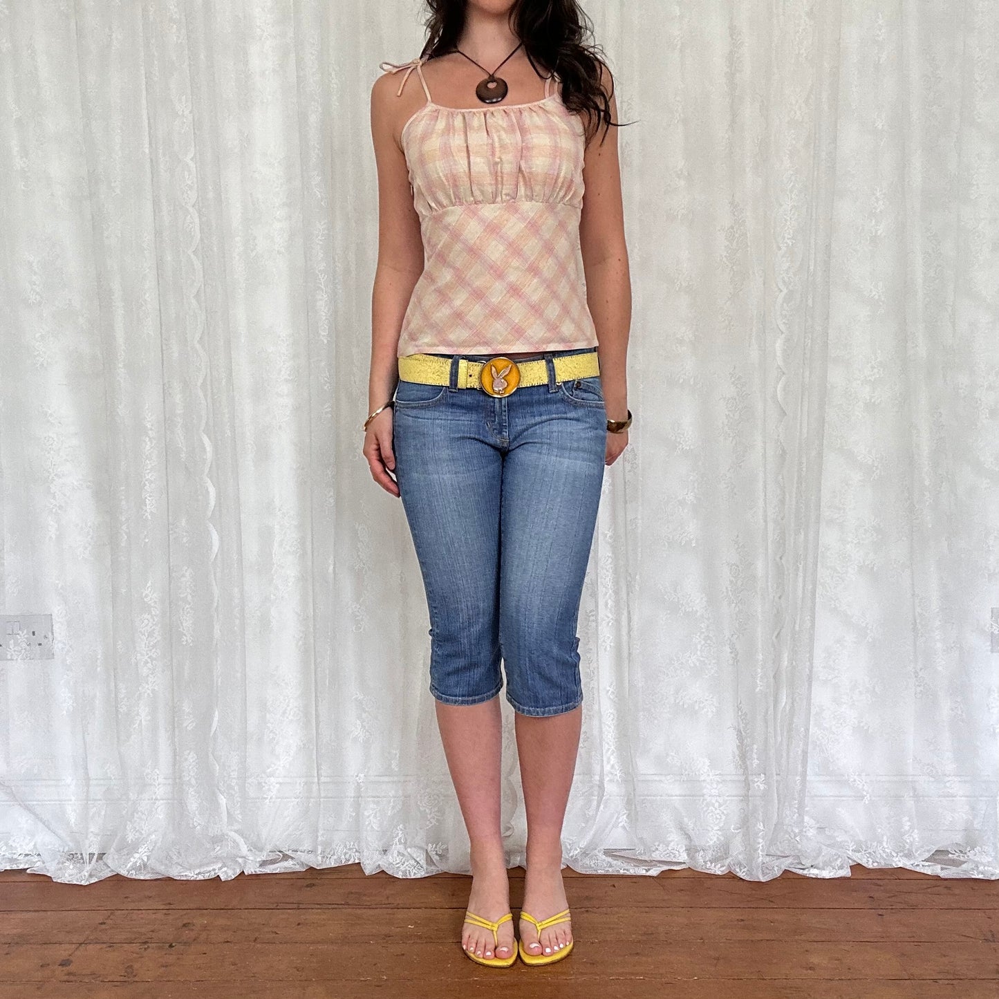 vintage 00s denim capri pants