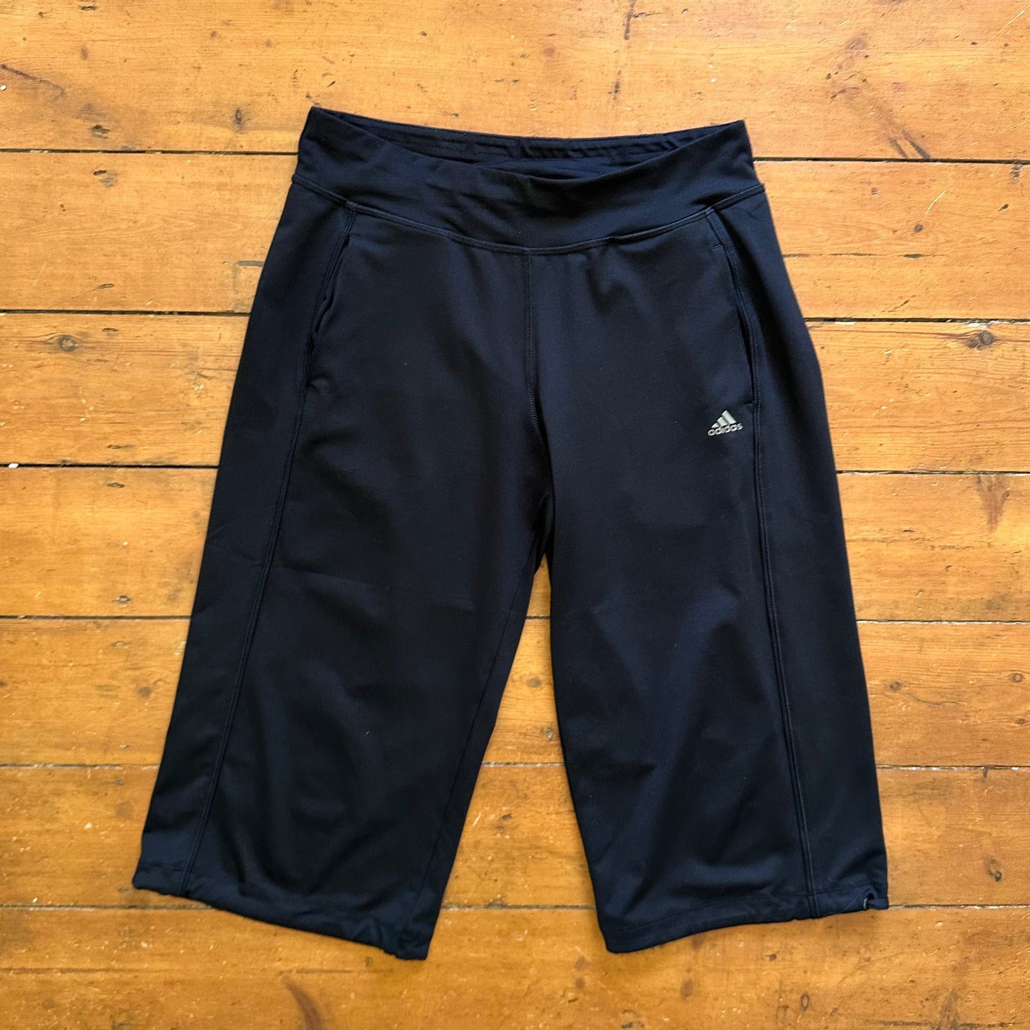vintage 00s black adidas capri pants