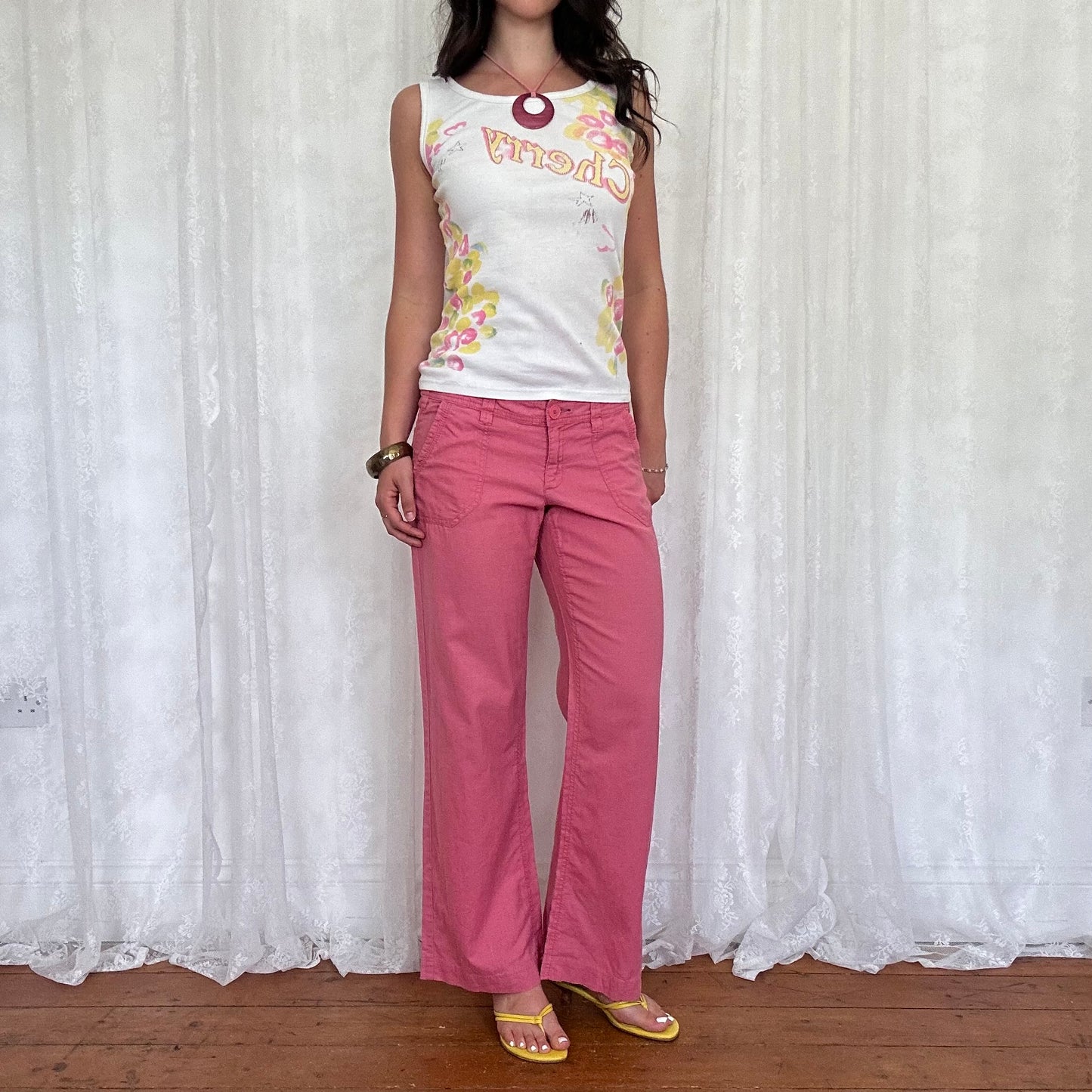 vintage 00s cherry graphic tank top