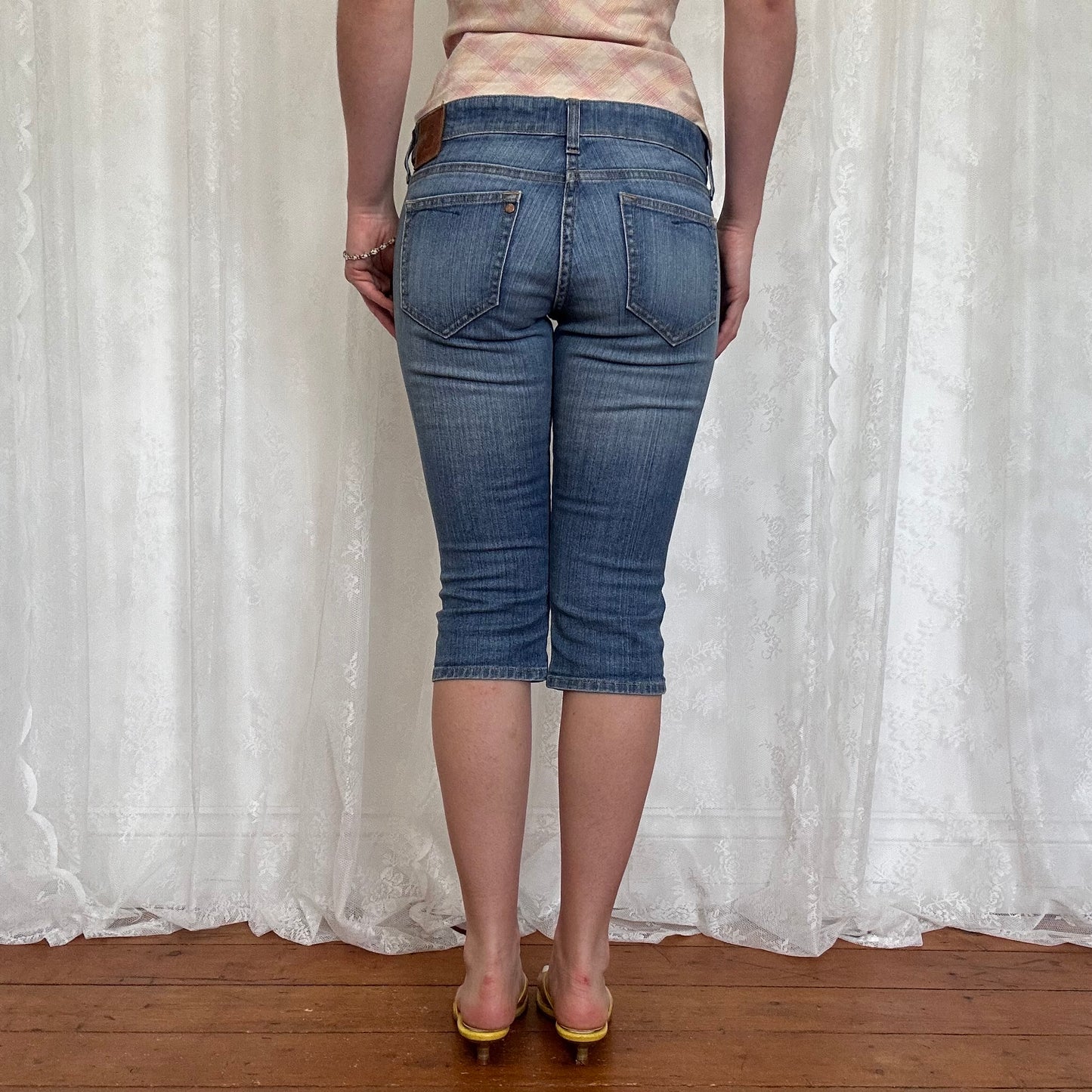 vintage 00s denim capri pants