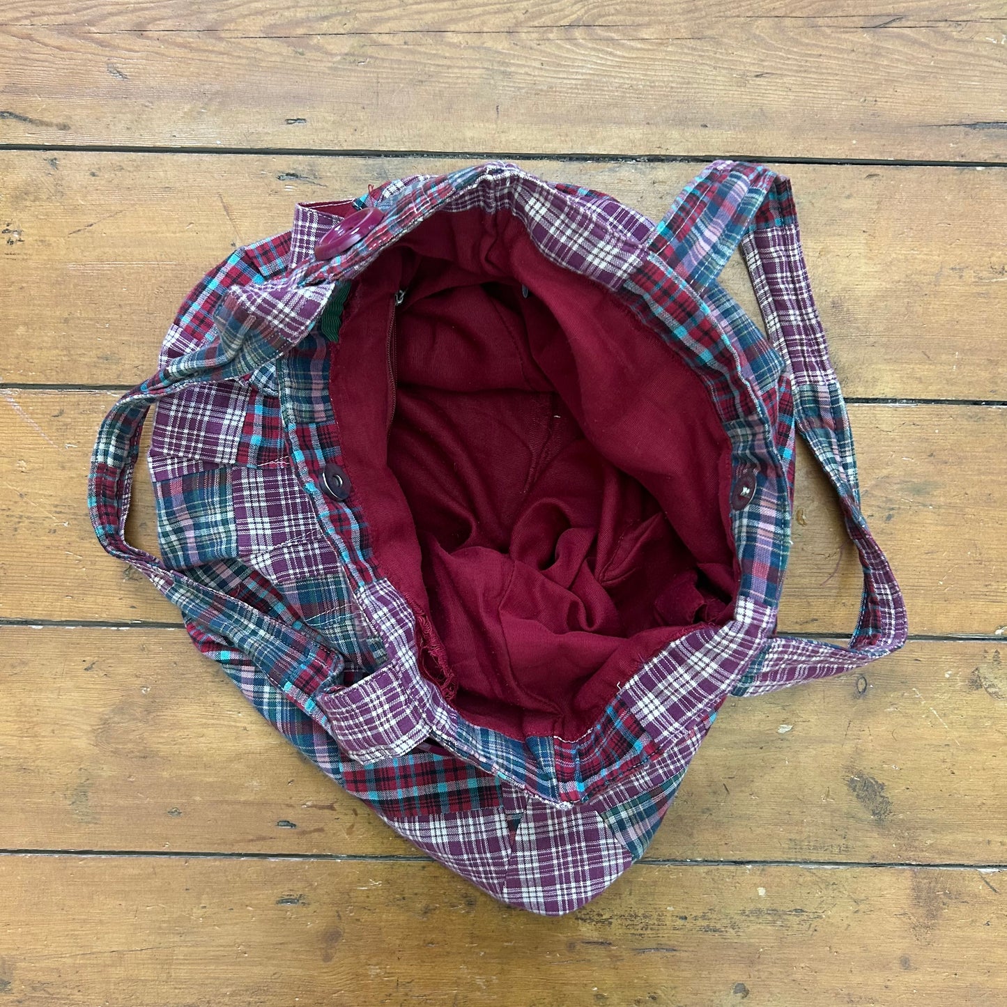 vintage 00s gingham patchwork bag