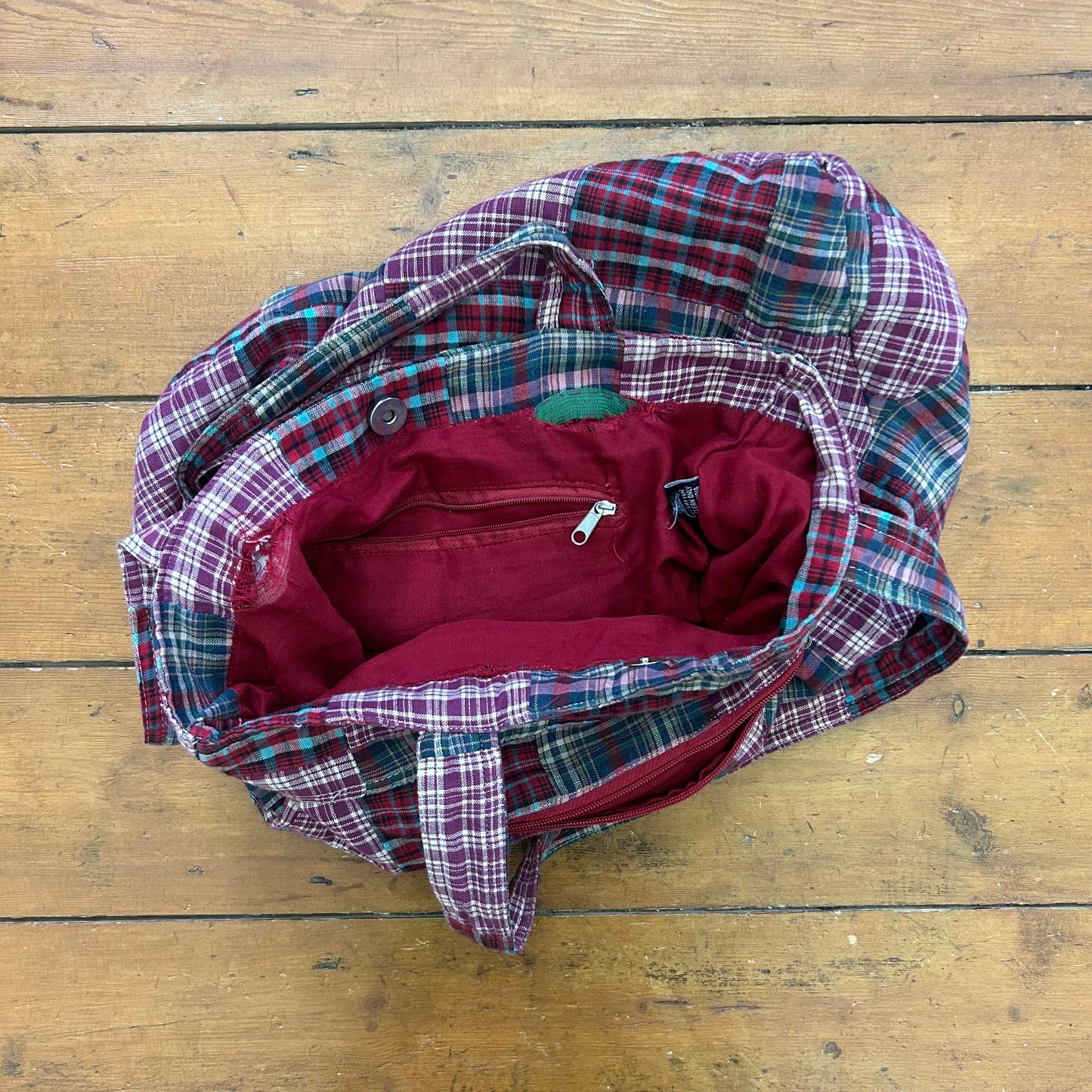 vintage 00s gingham patchwork bag