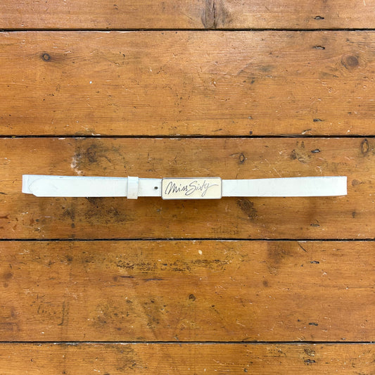 vintage 00s white miss sixty belt