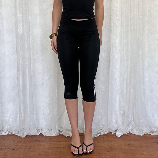 vintage 00s adidas fitted capri trousers