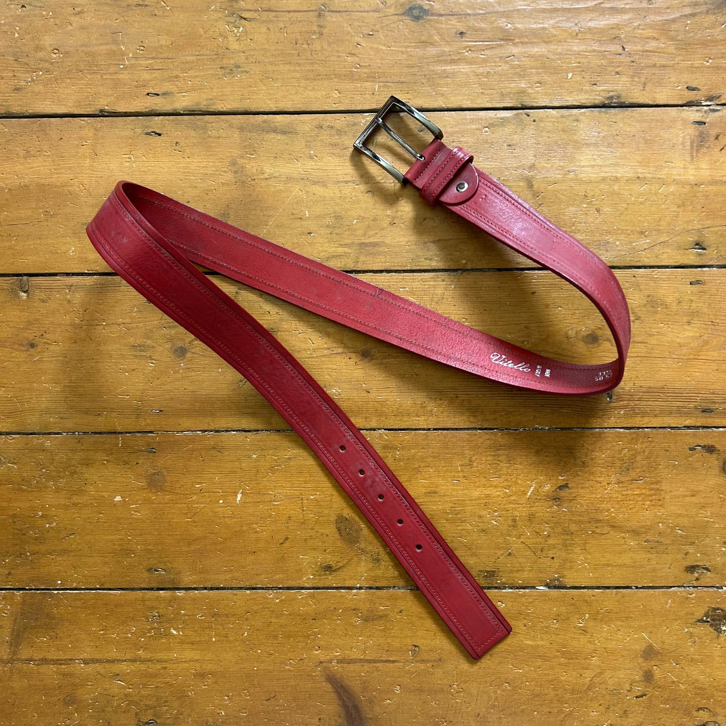 vintage 00s dark red belt