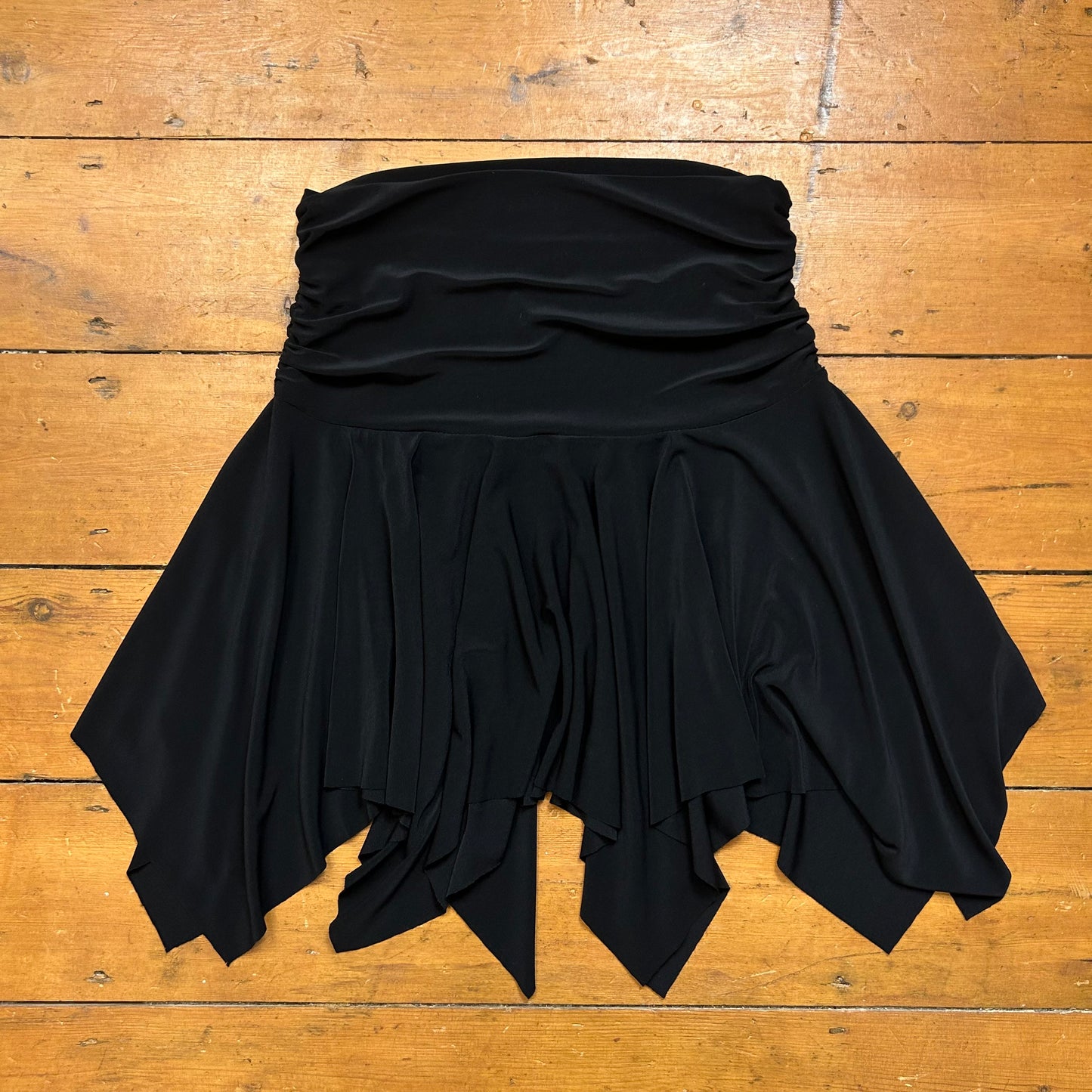 vintage 00s black slinky mini skirt